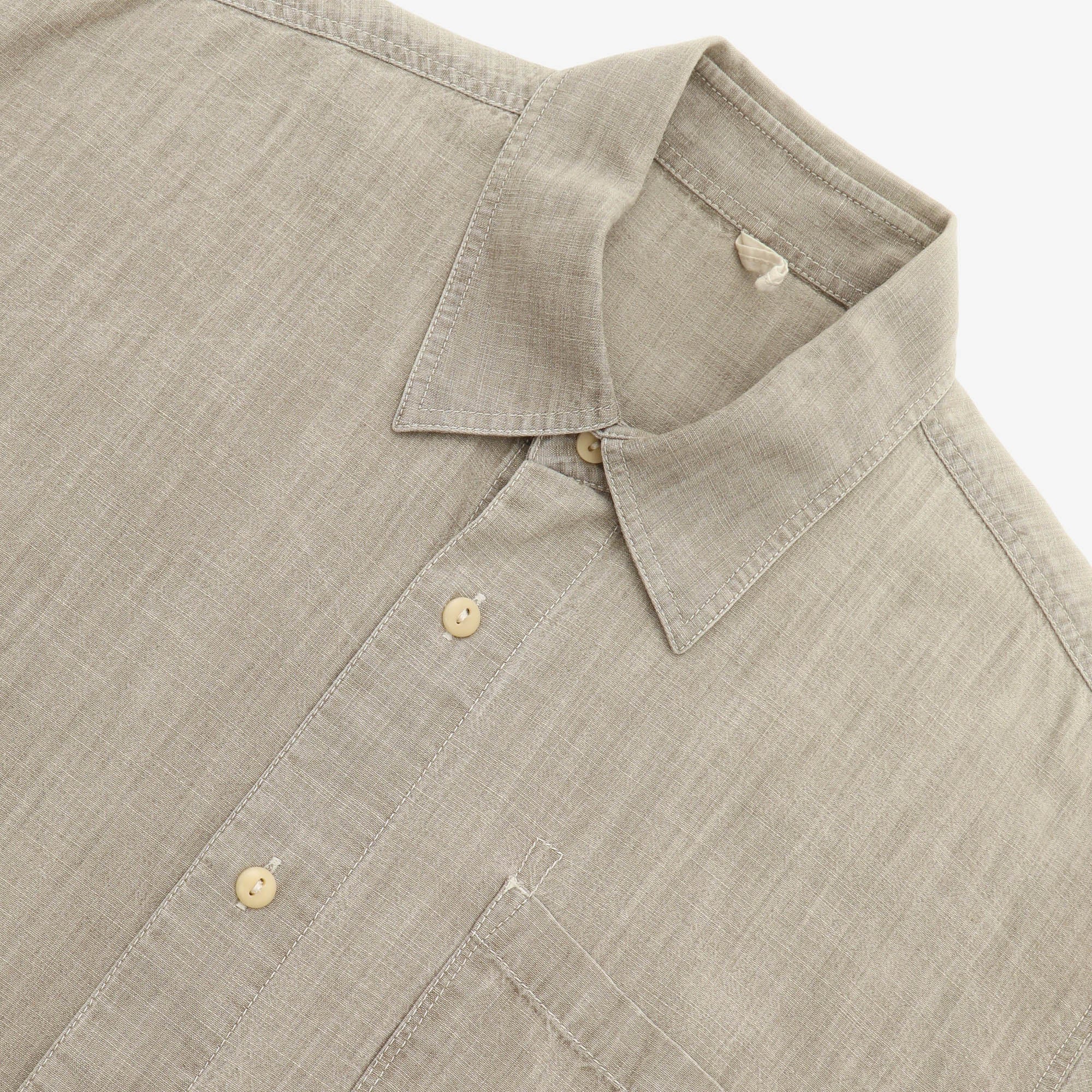Vintage Asymmetric Chambray Shirt
