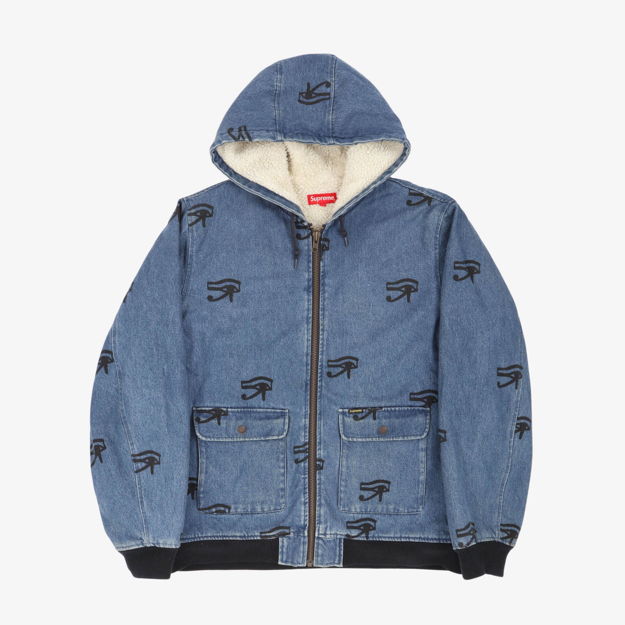 Eye of Horus Denim Hooded Work Jacket