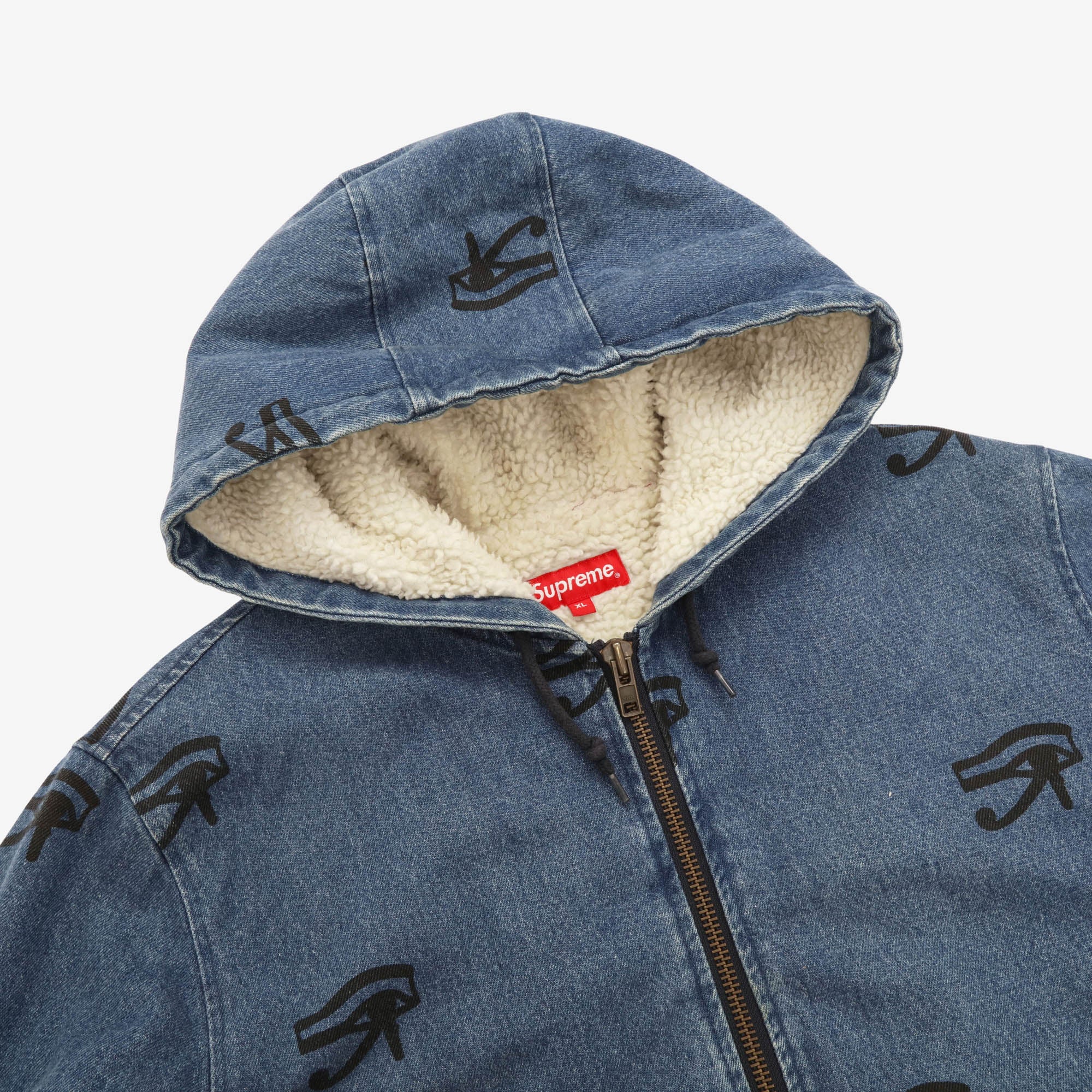 Eye of Horus Denim Hooded Work Jacket