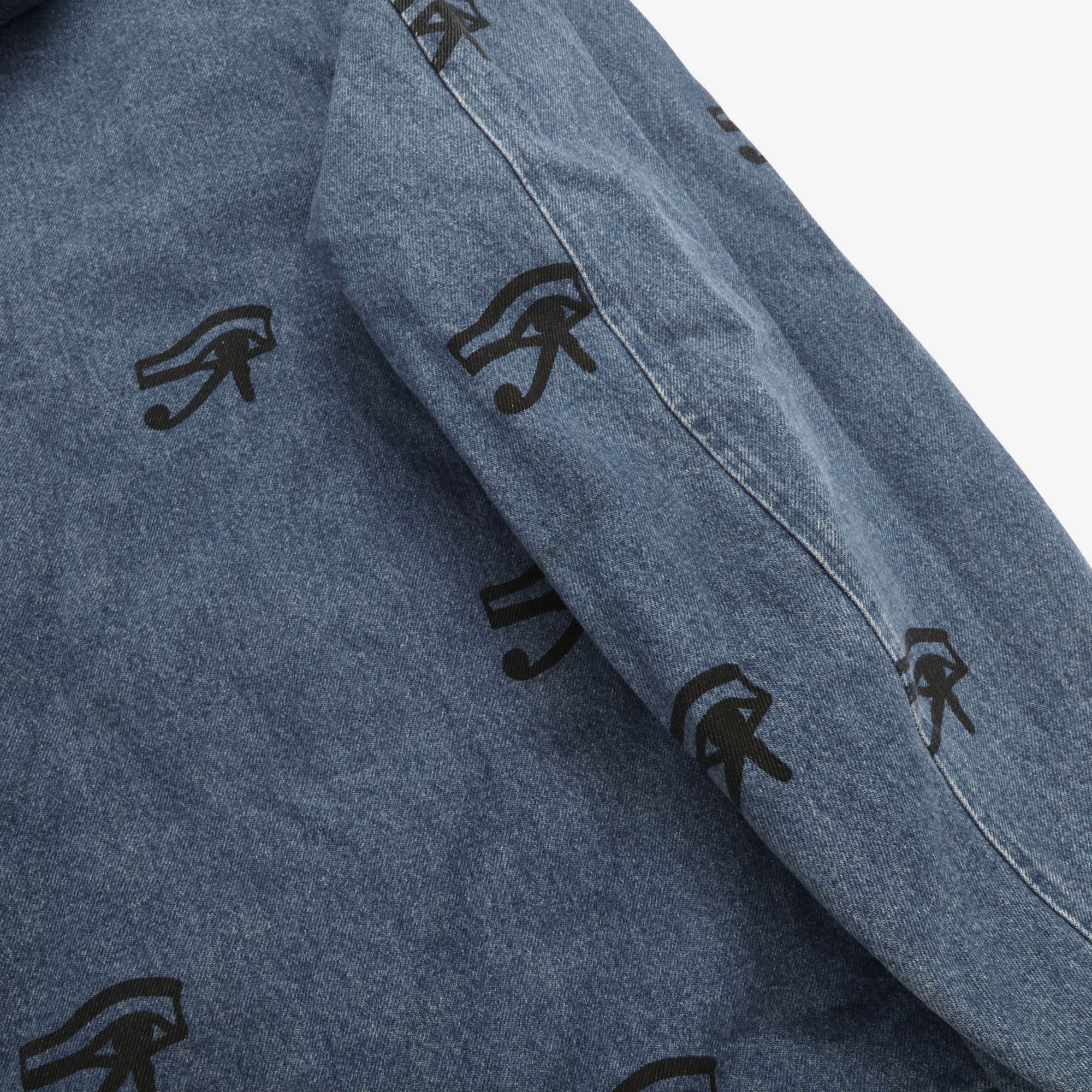 Eye of Horus Denim Hooded Work Jacket
