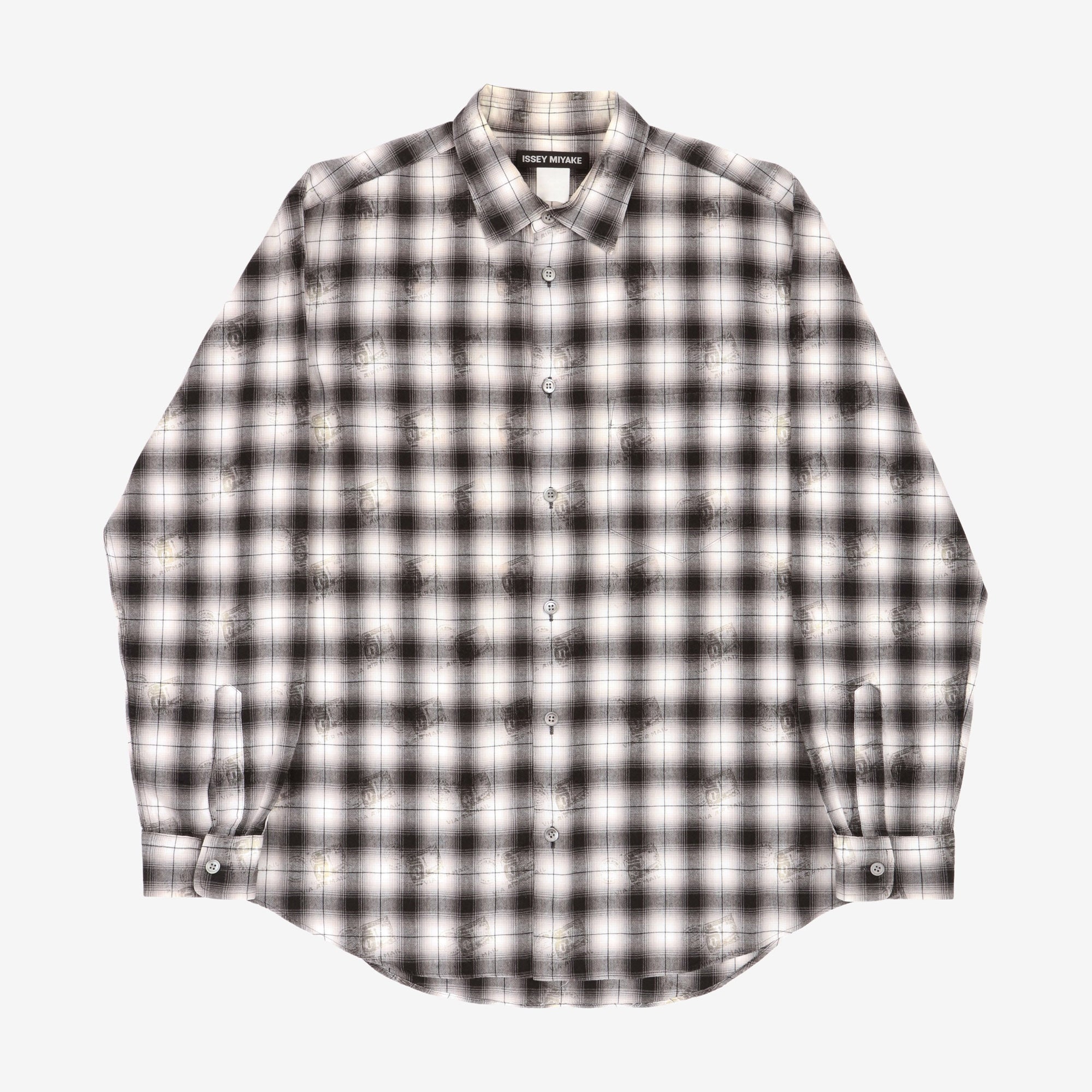 Printed Check LS Shirt