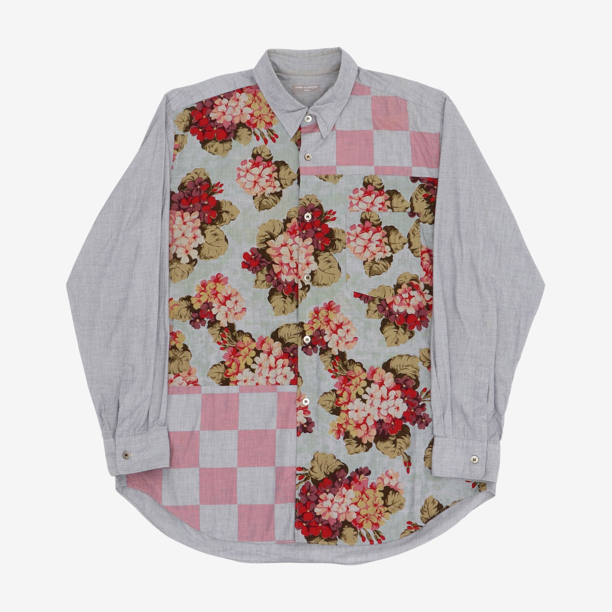 Flower Checkerboard Shirt (Homme)