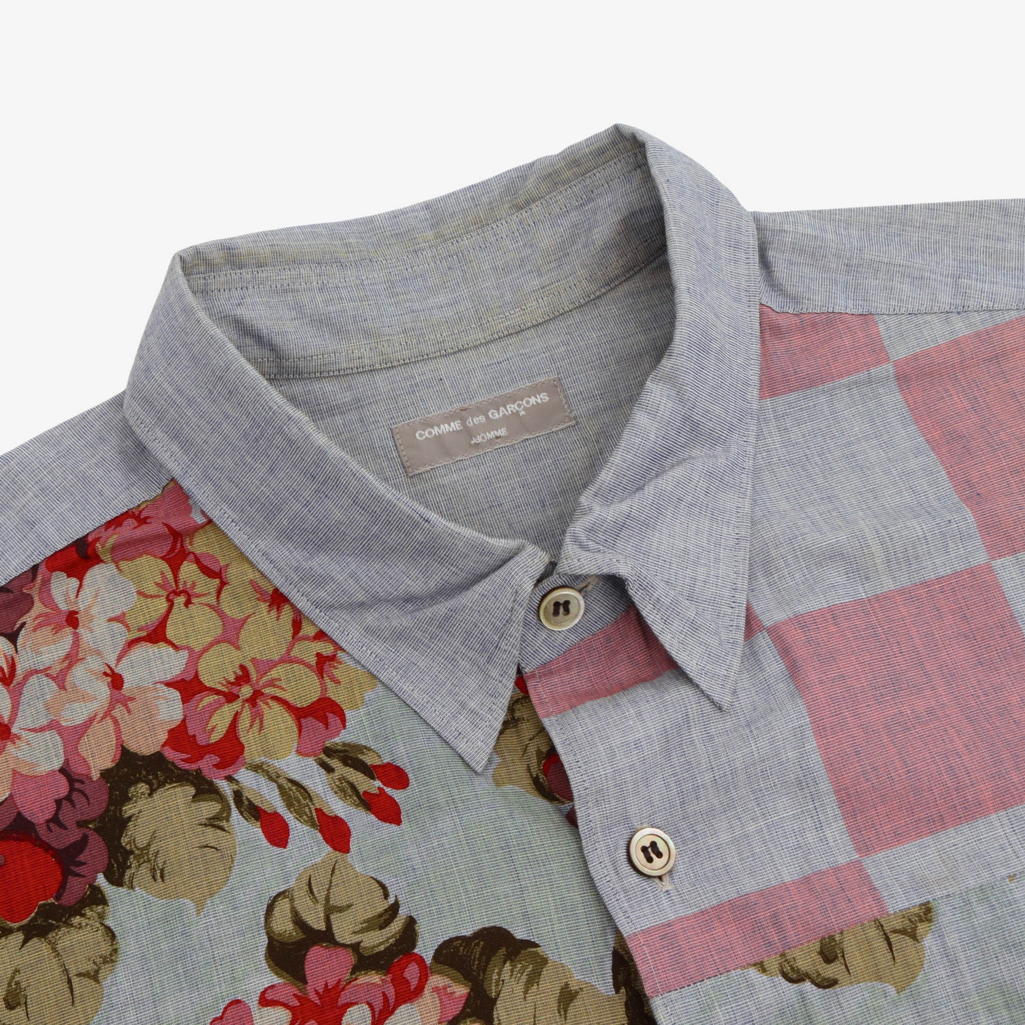 Flower Checkerboard Shirt (Homme)
