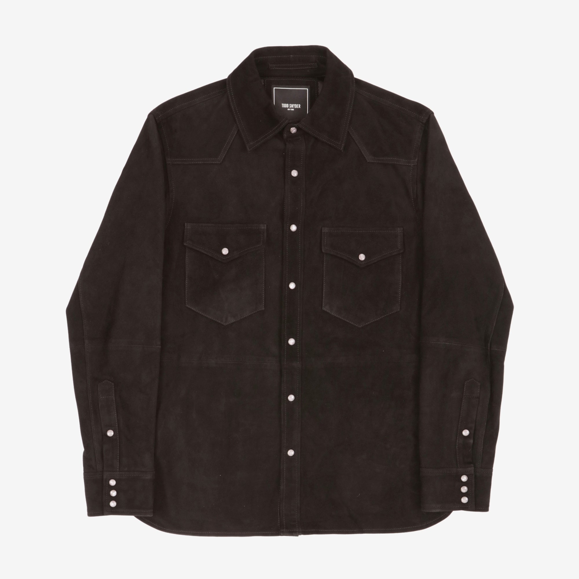 Italian Suede Western Shirt Jacket