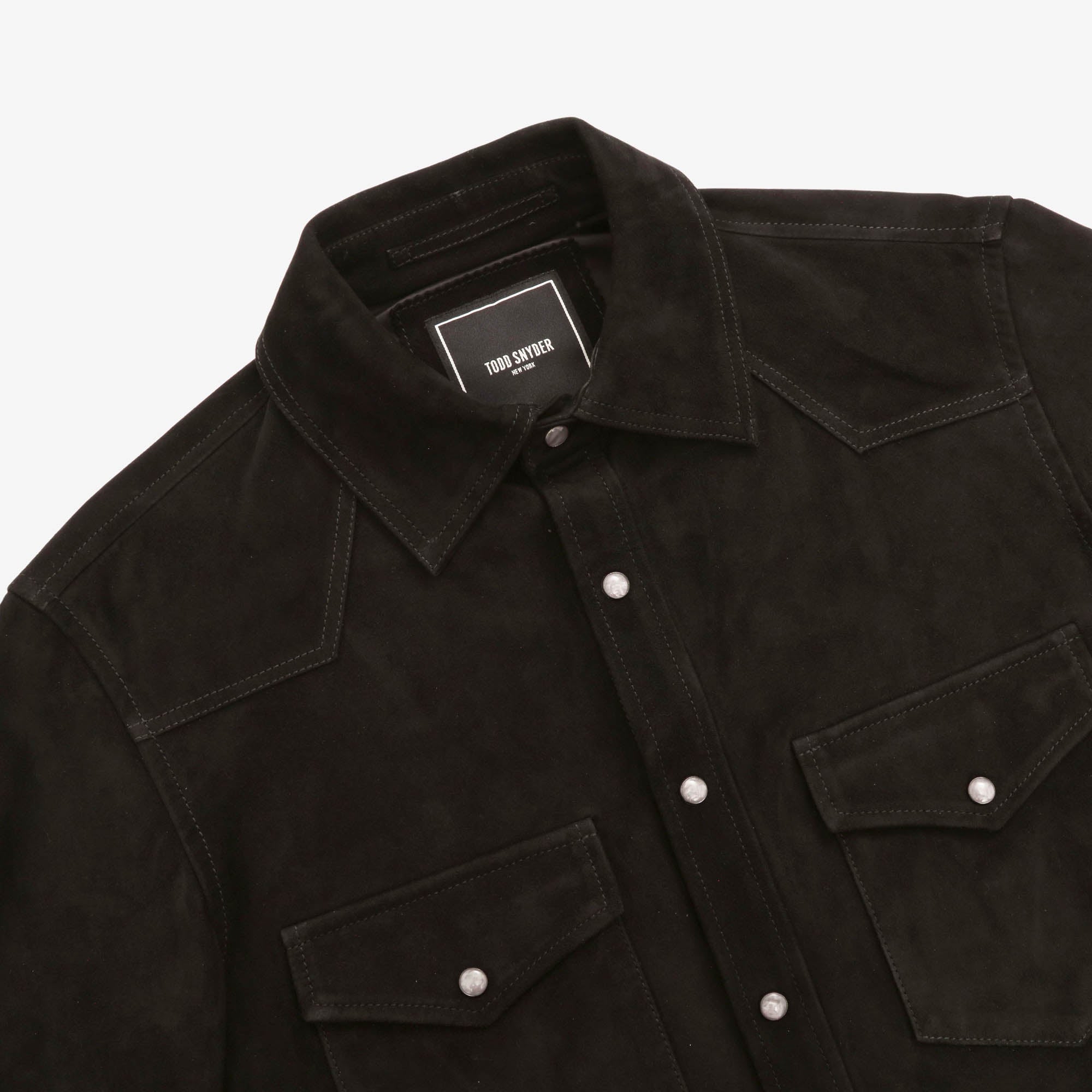 Italian Suede Western Shirt Jacket