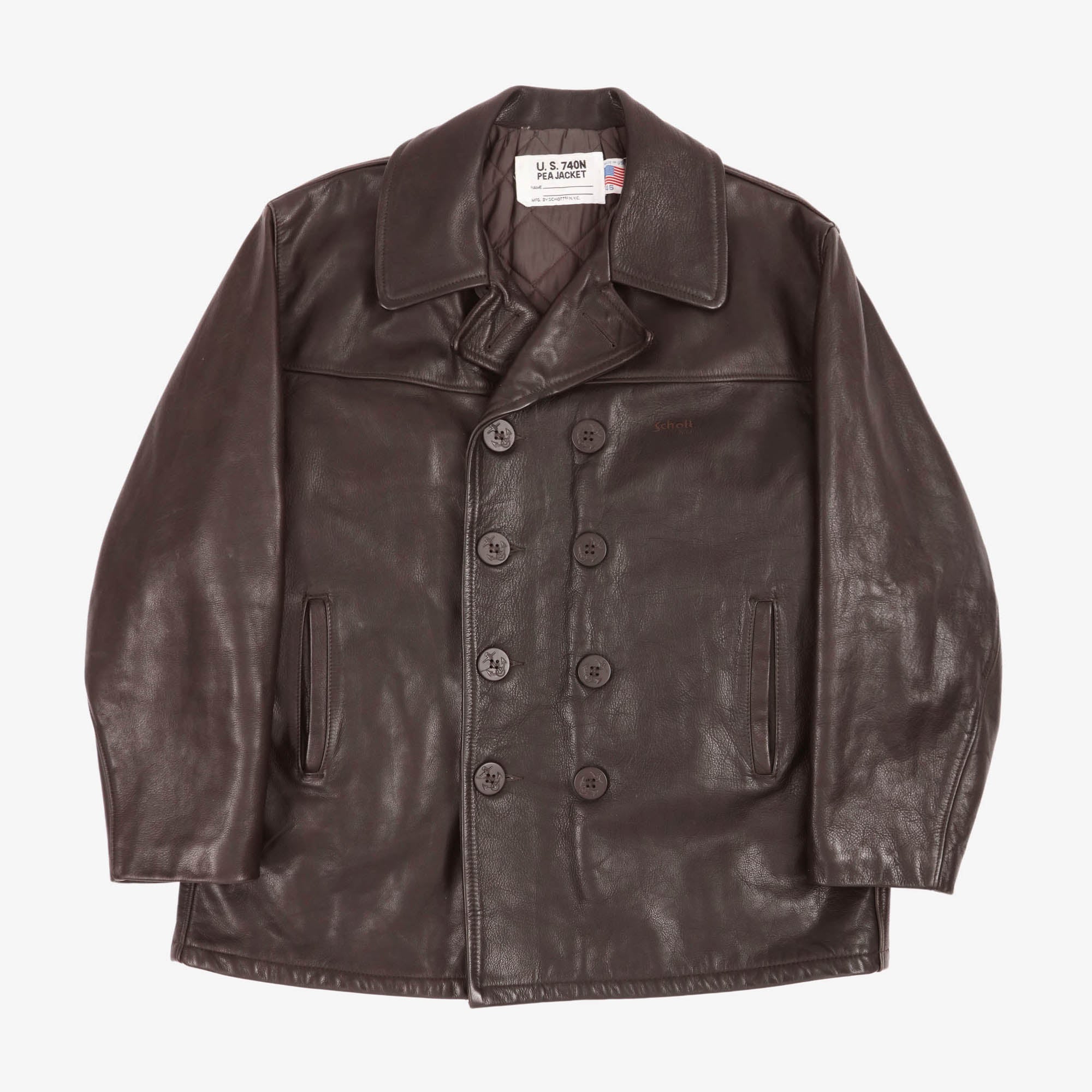 Leather US 740N Pea Jacket