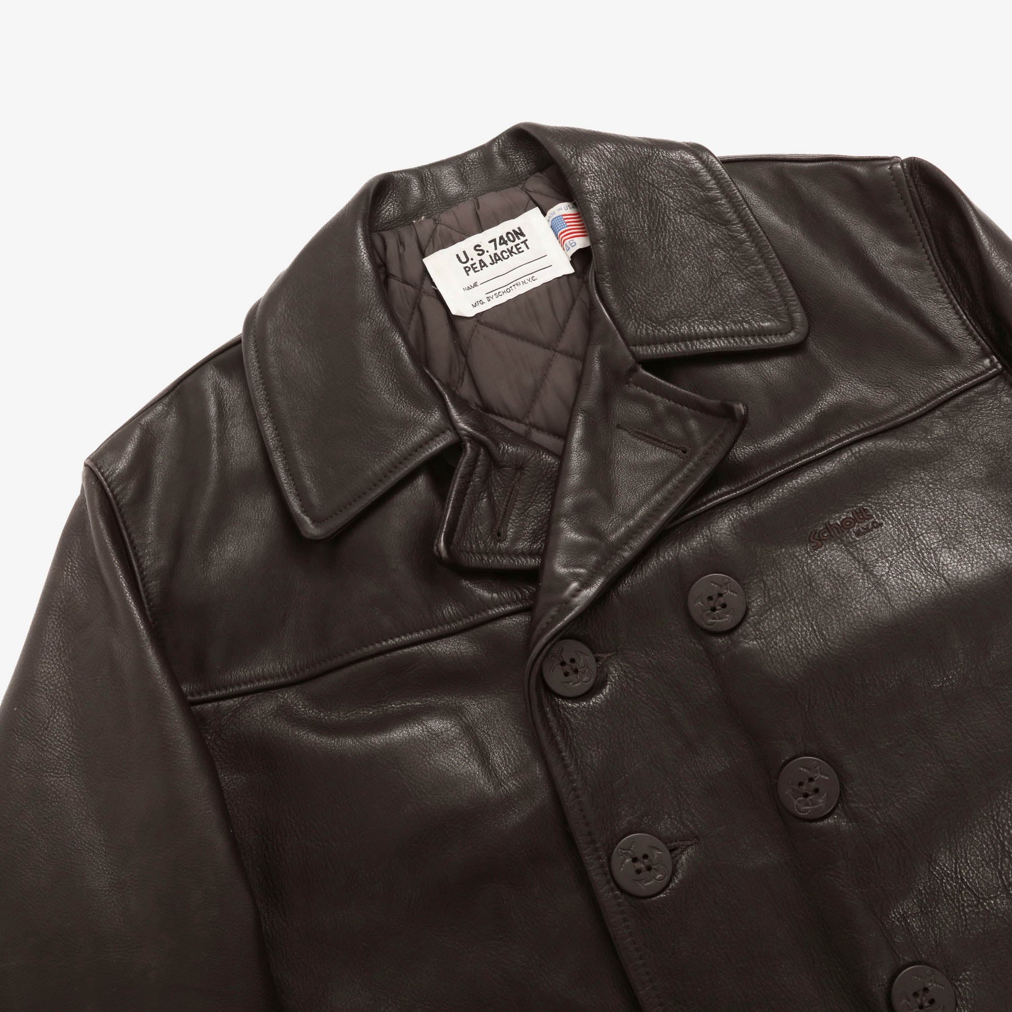 Leather US 740N Pea Jacket