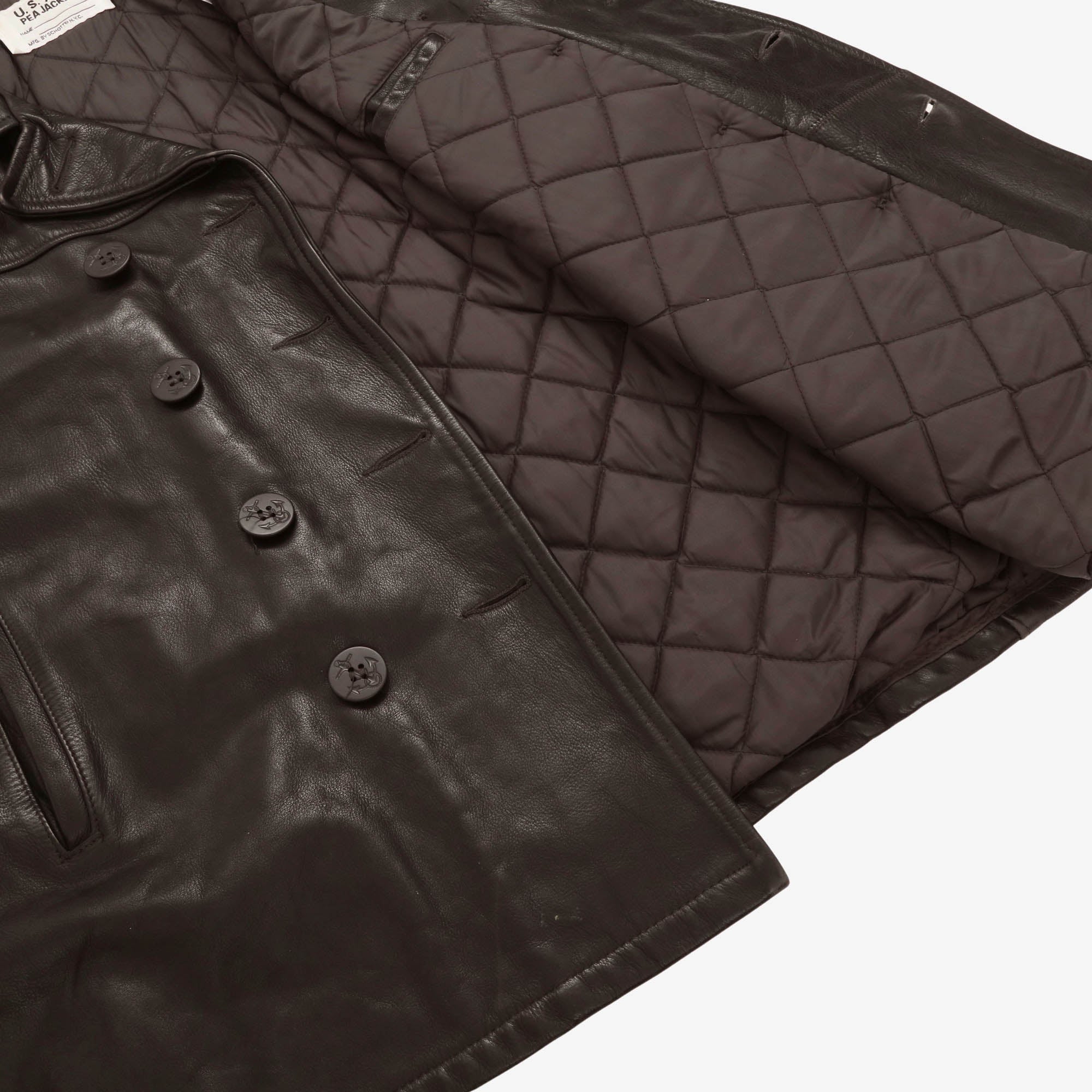 Leather US 740N Pea Jacket