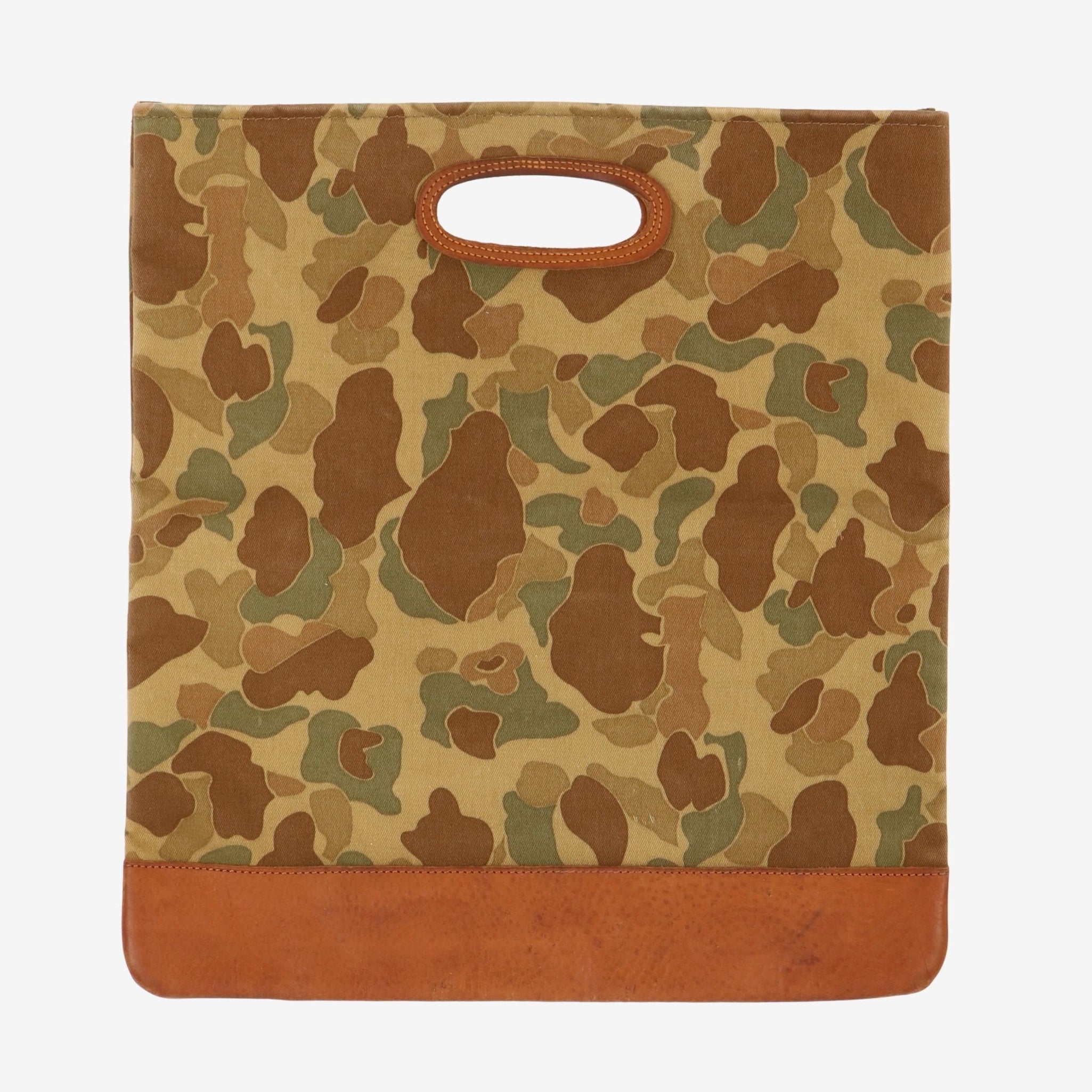 Leather Camo Clutch Tote (SHIPS)