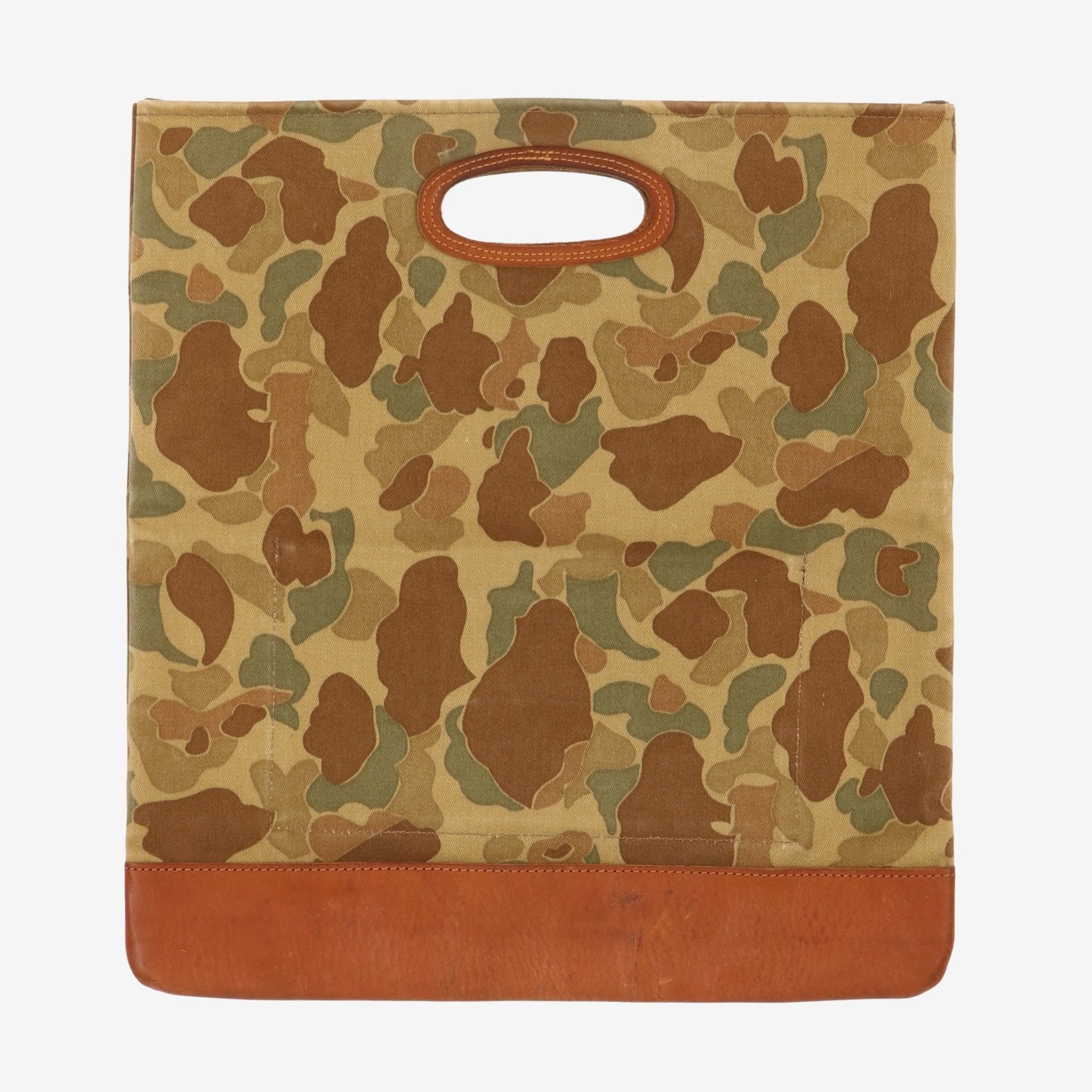 Leather Camo Clutch Tote (SHIPS)