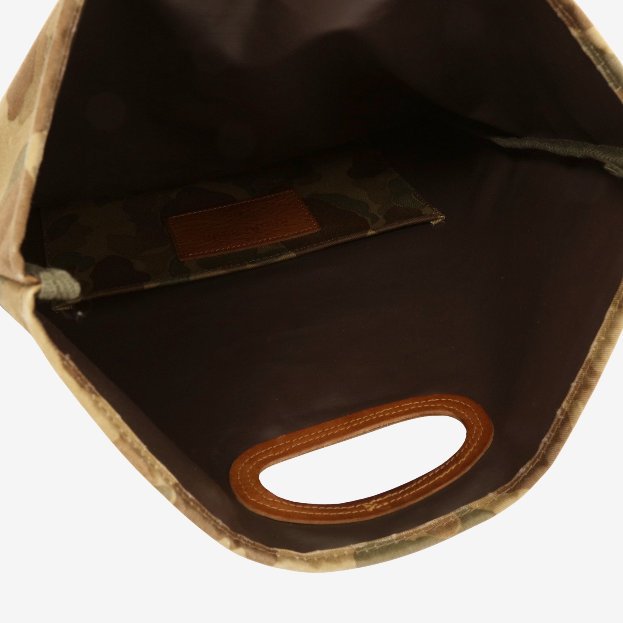 Leather Camo Clutch Tote (SHIPS)