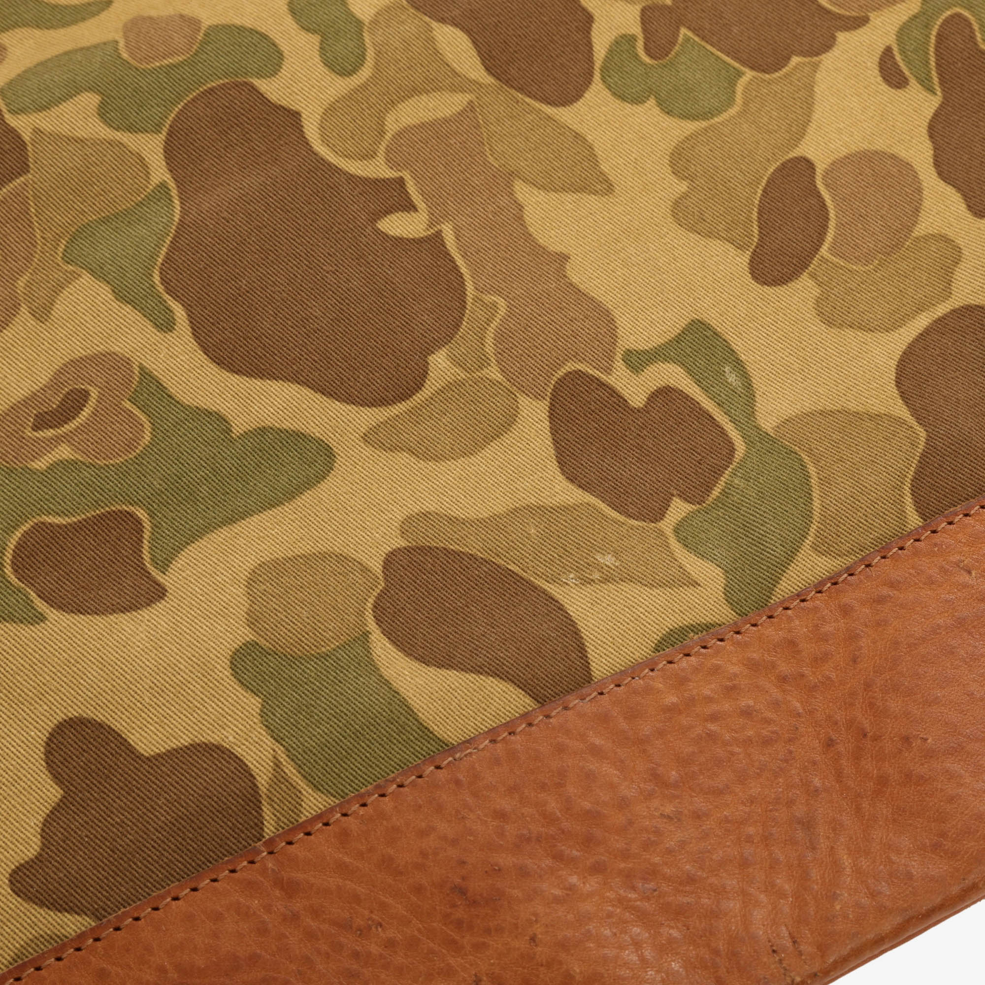 Leather Camo Clutch Tote (SHIPS)