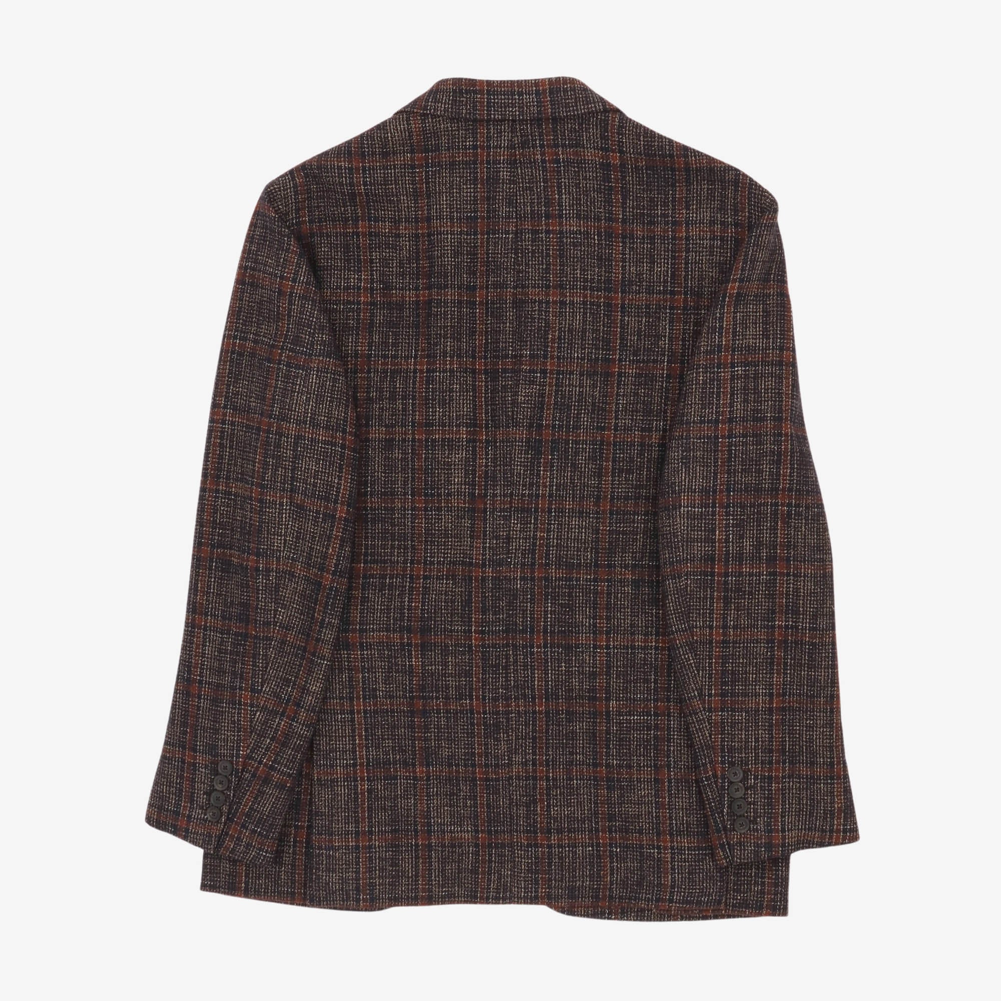 Plaid Wool Linen Jacket
