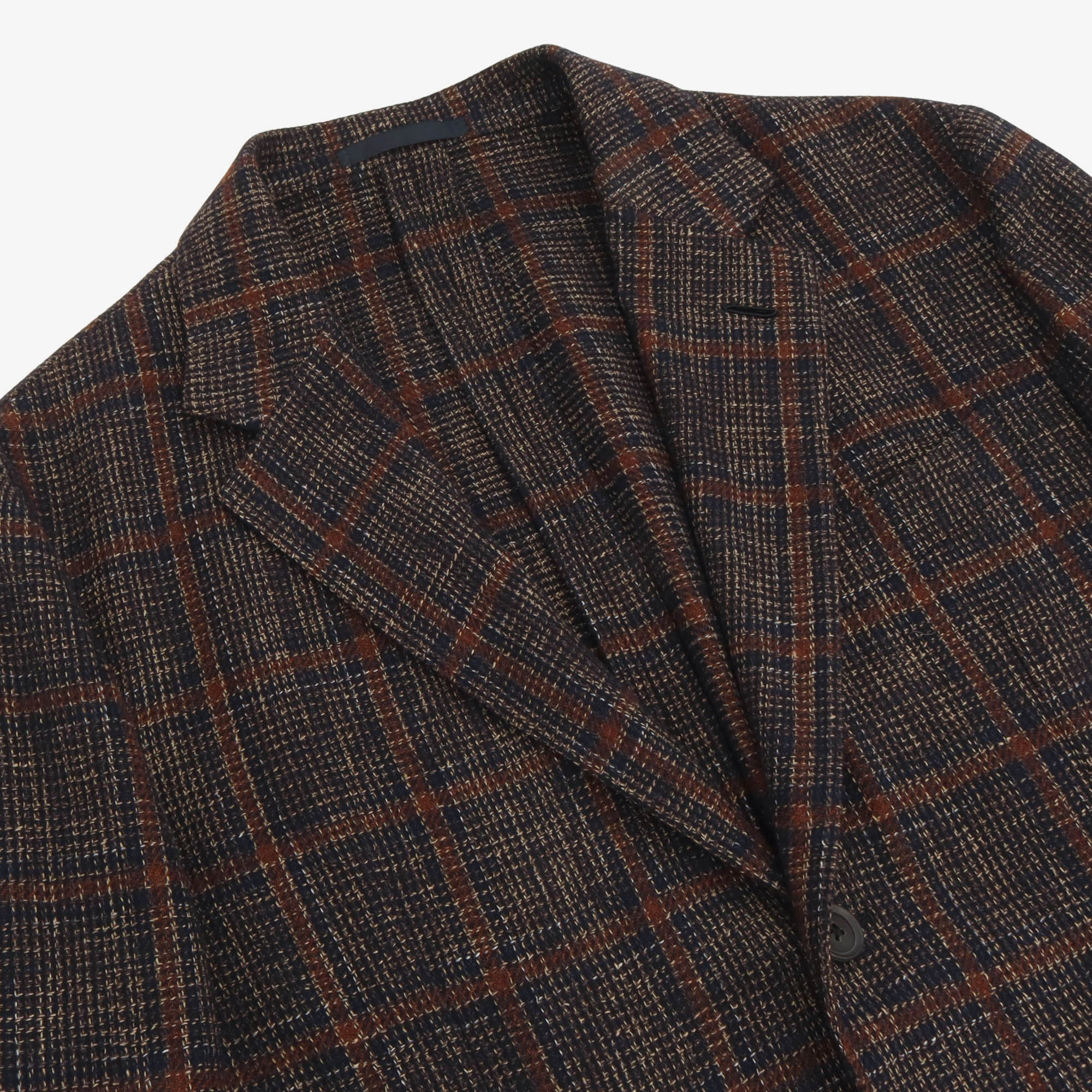 Plaid Wool Linen Jacket