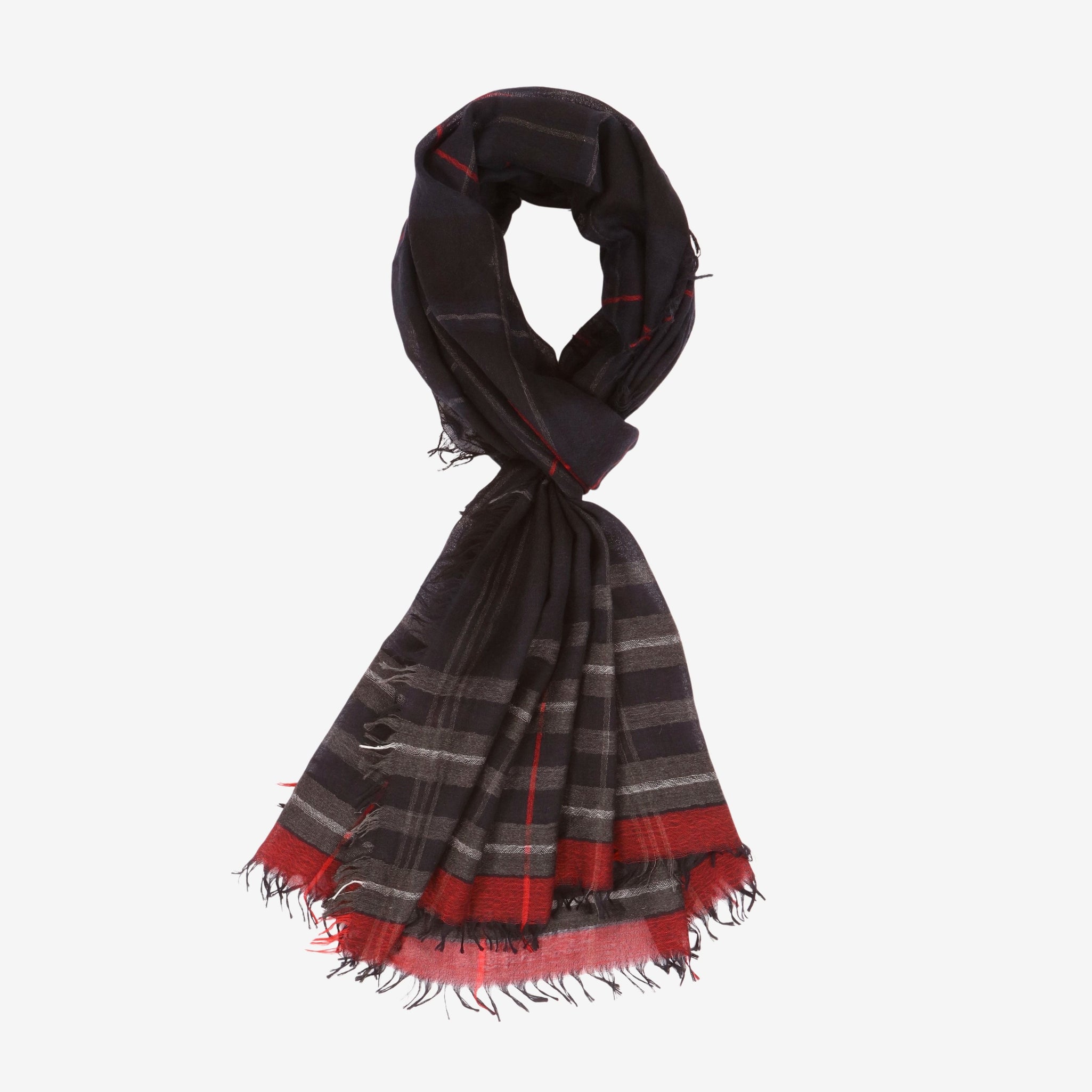 Tartan Cashmere Silk Scarf