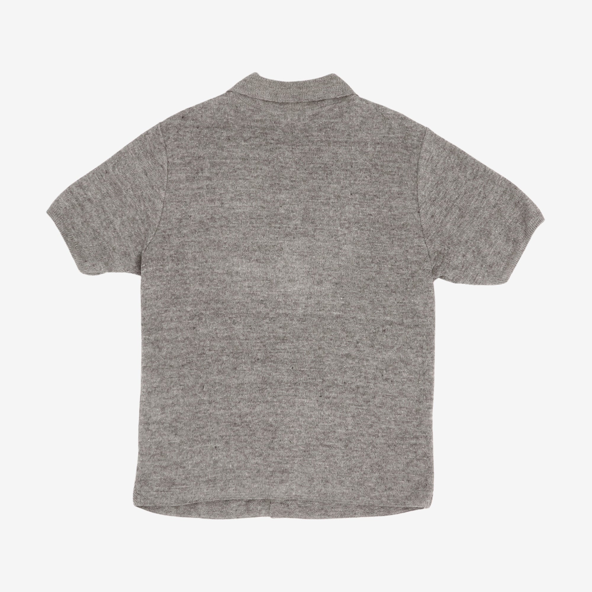 Linen Rib Knit Collared Shirt