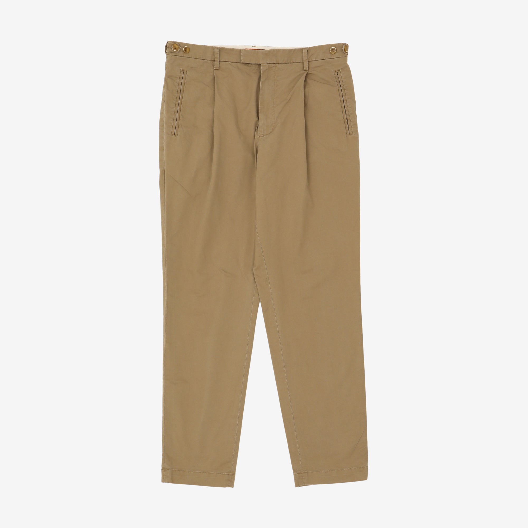 Pleated Chino Trousers (34W X 30.5L)