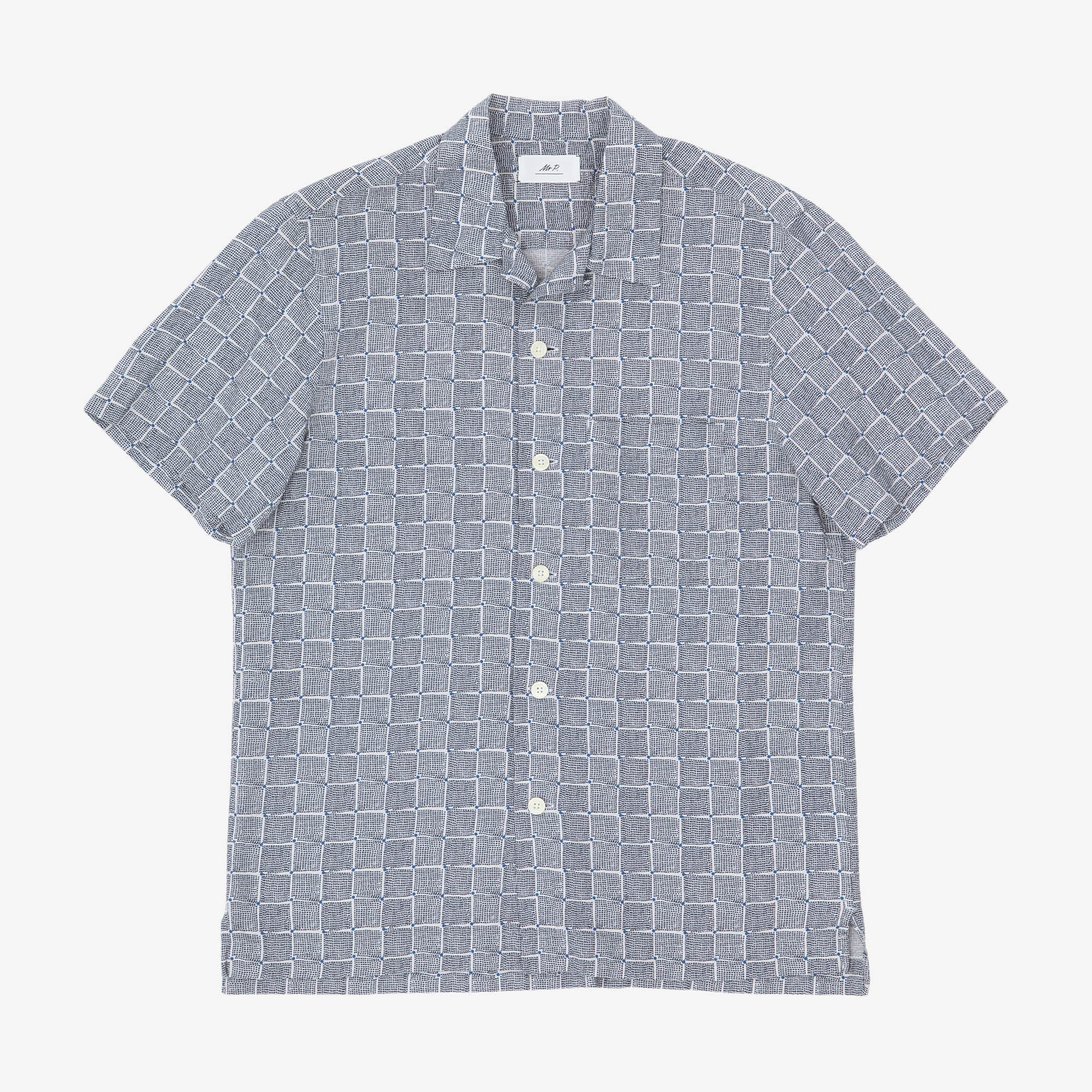 Camp Collar Check Print Shirt