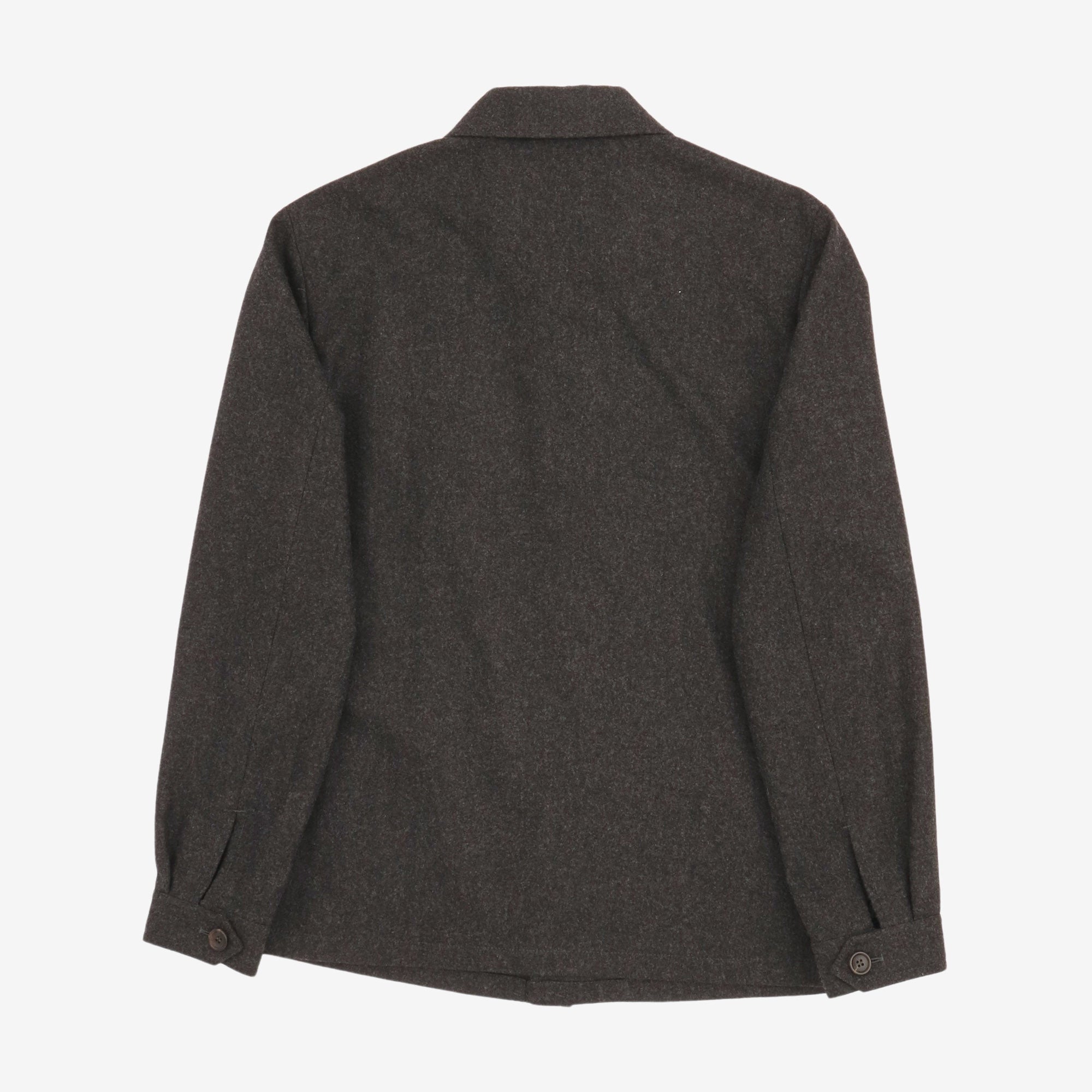Herringbone Wool Shirt Jacket