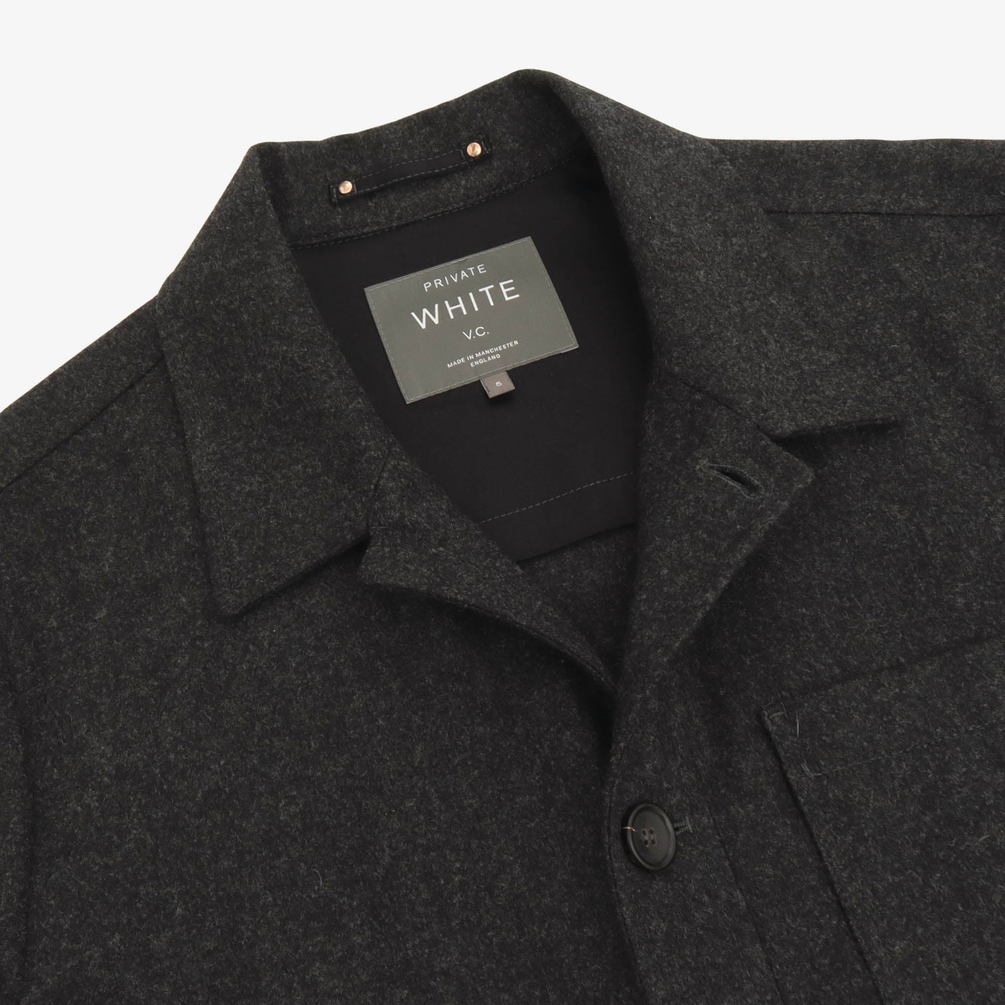 Herringbone Wool Shirt Jacket