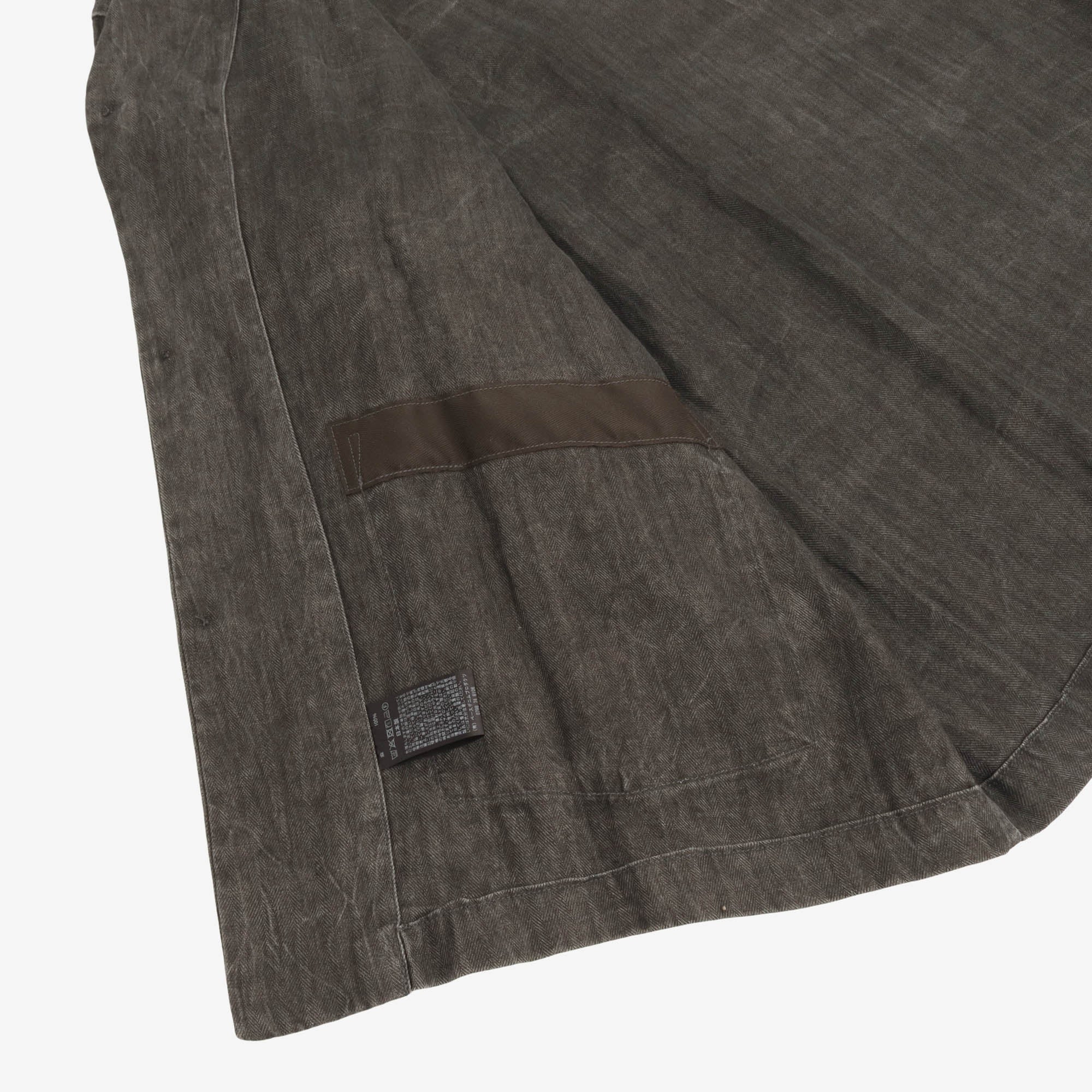 Sumi Dyed Linen Simple Work Jacket