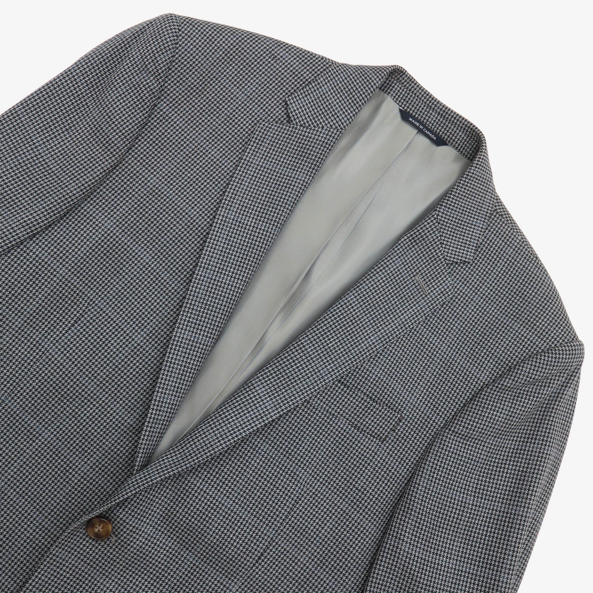 Silk Houndstooth Blazer