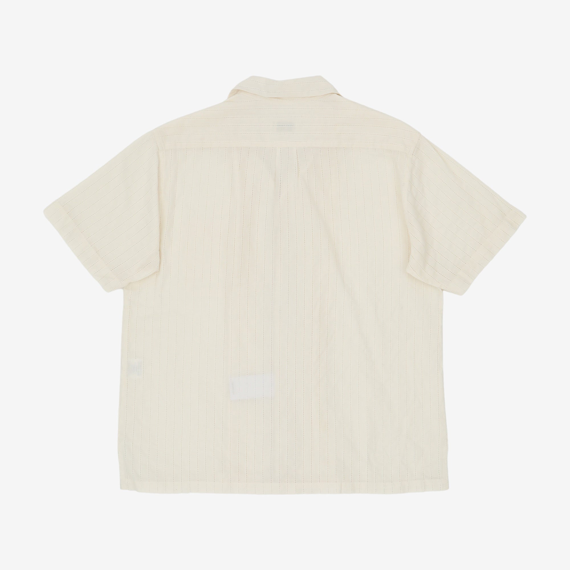 Textured Stripe Camp Shirt
