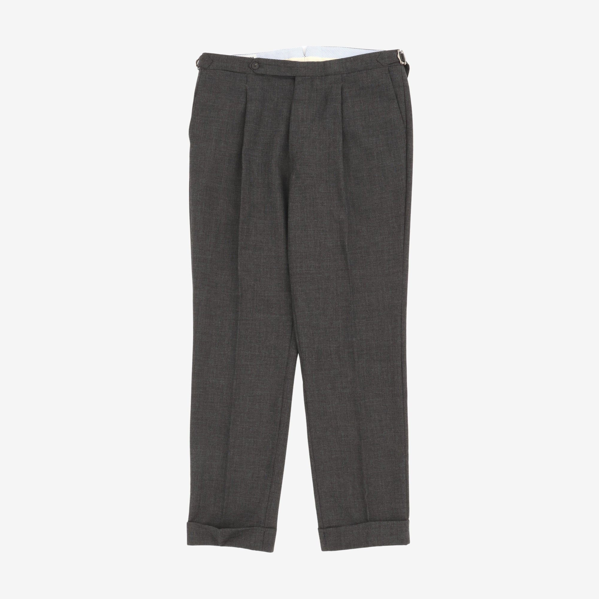 Wool Pleated Trousers (36W X 32L)