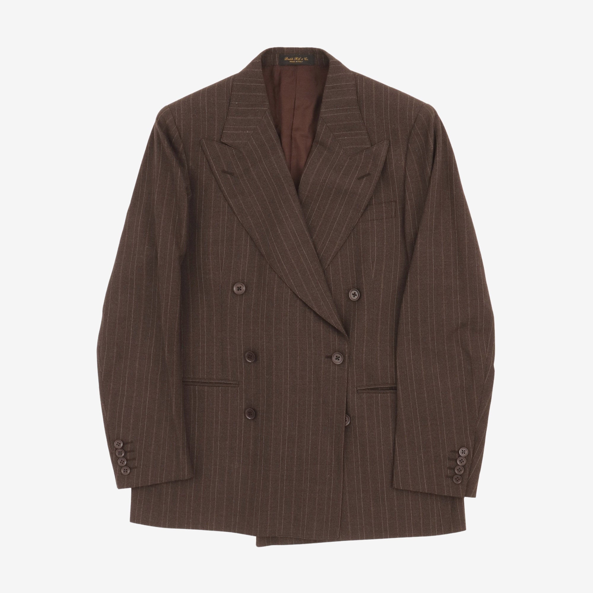 Wool Pinstripe DB Three Piece Suit