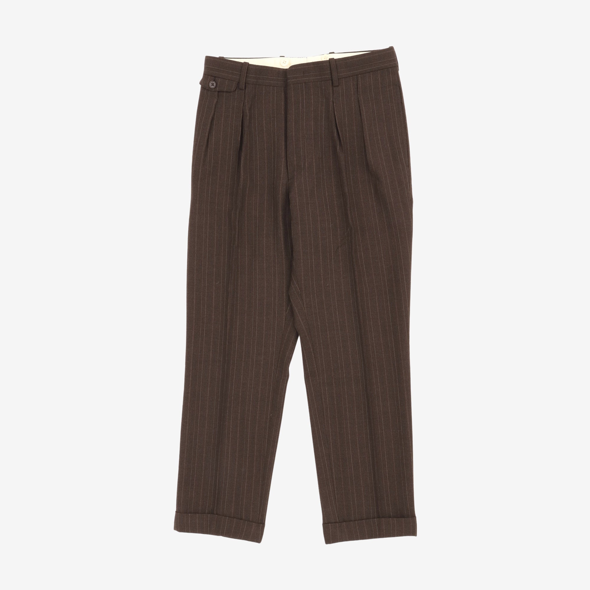 Wool Pinstripe DB Three Piece Suit