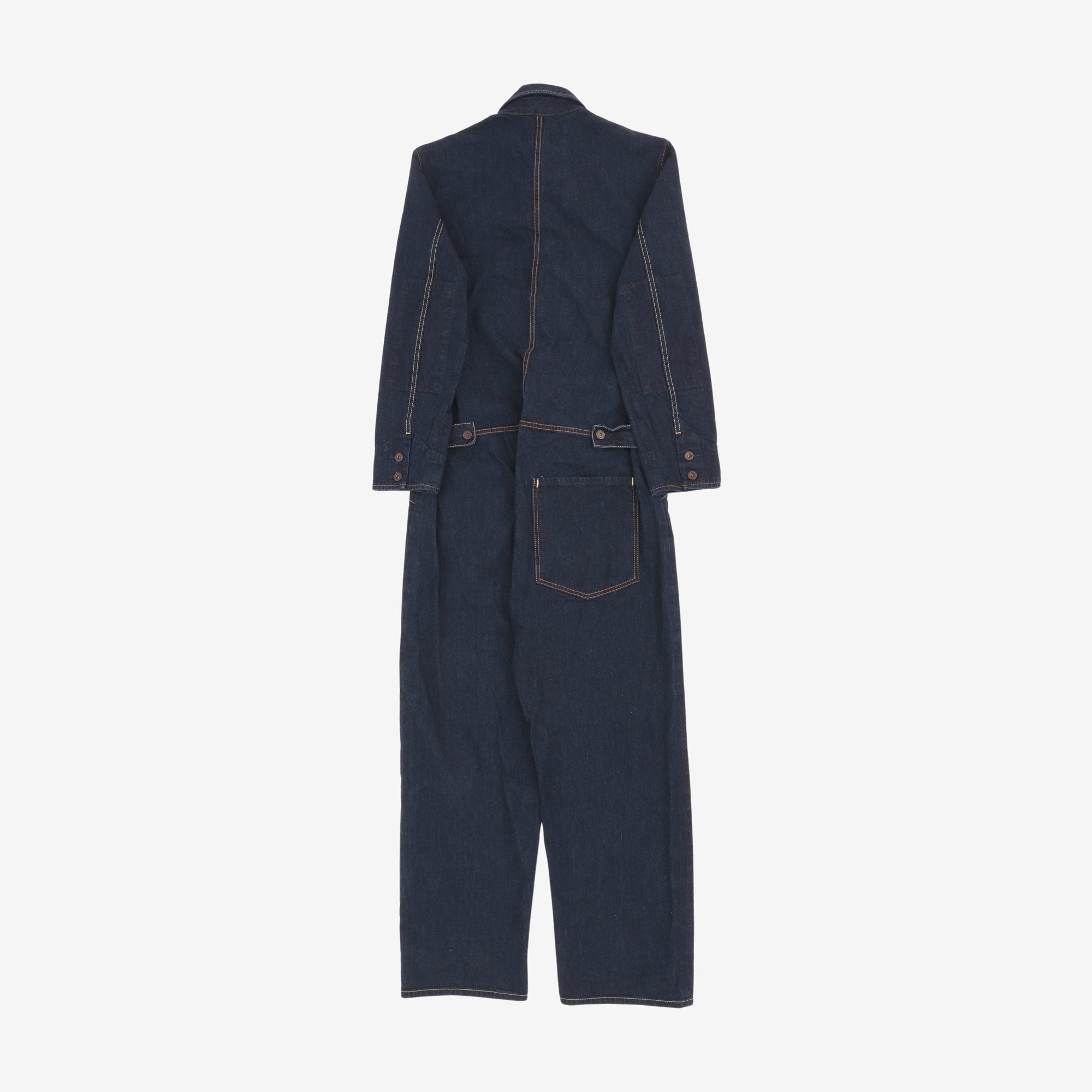 1920s Koverups Rigid Denim Jumpsuit