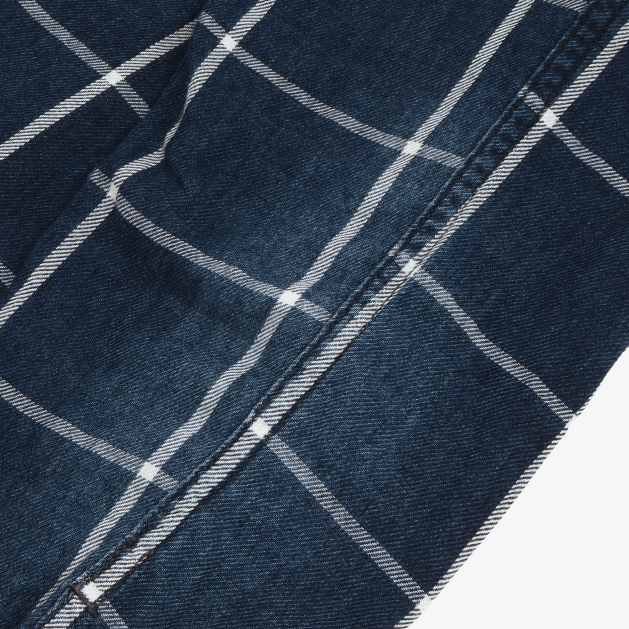 Faded Plaid Windowpane Work Shirt