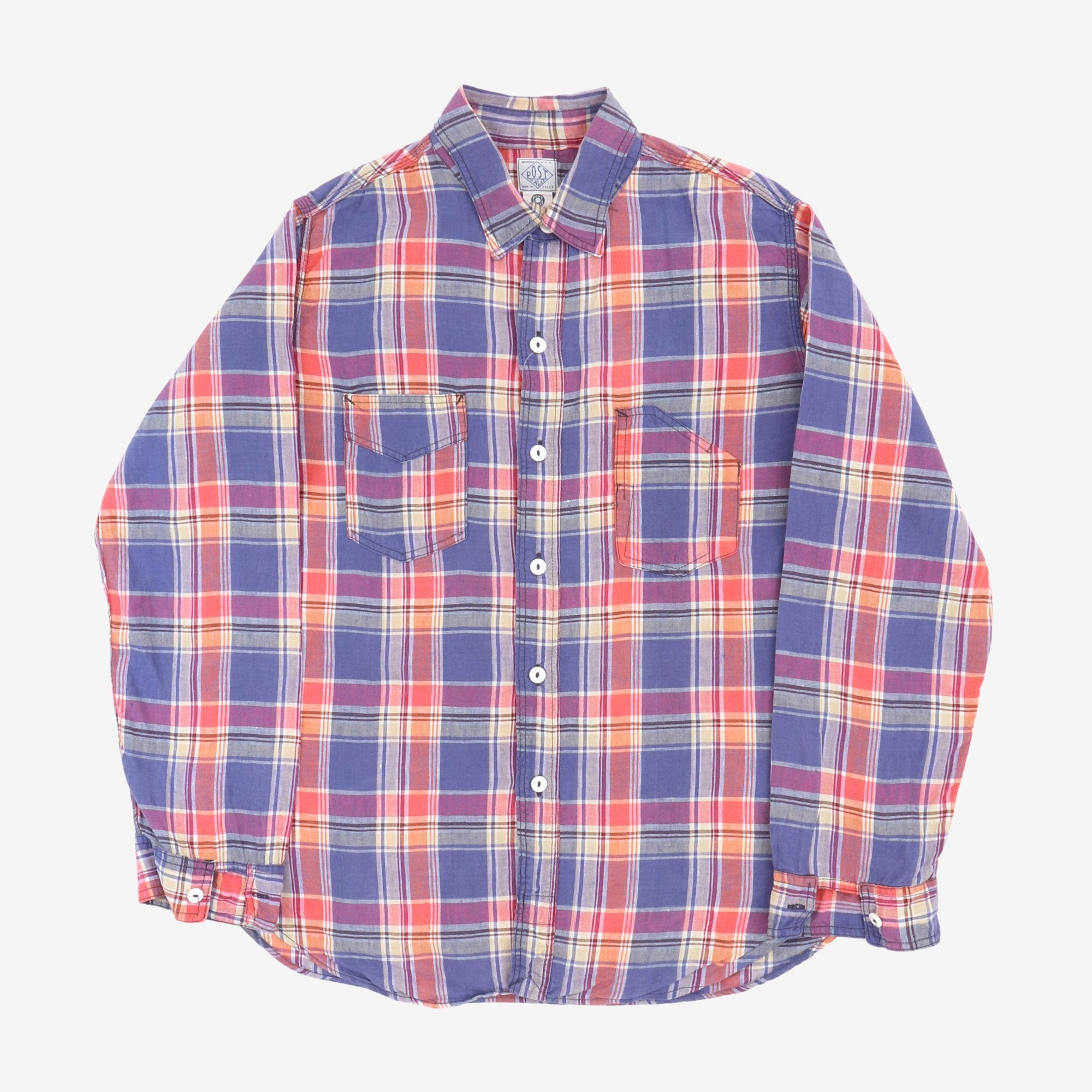Linen Plaid Work Shirt