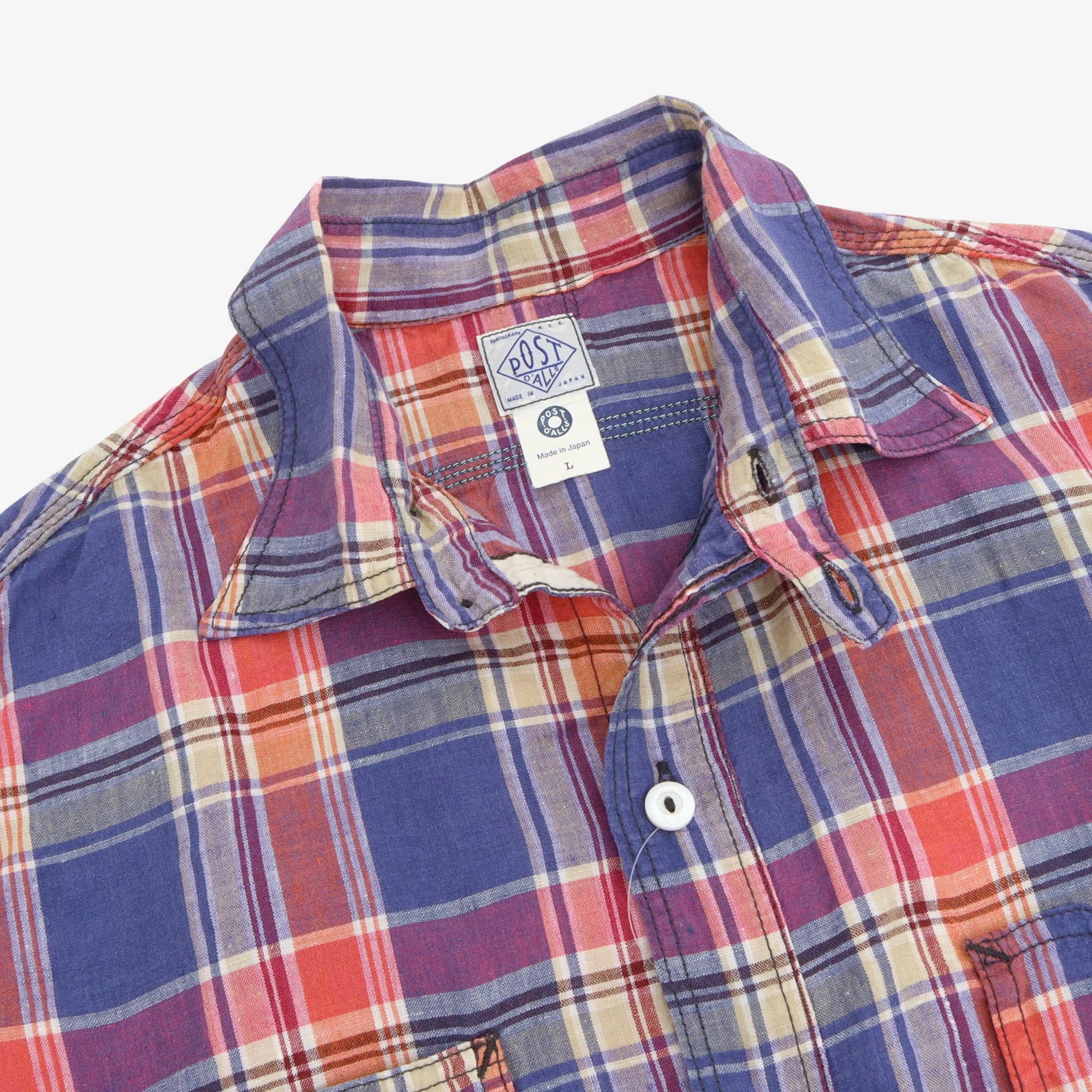 Linen Plaid Work Shirt