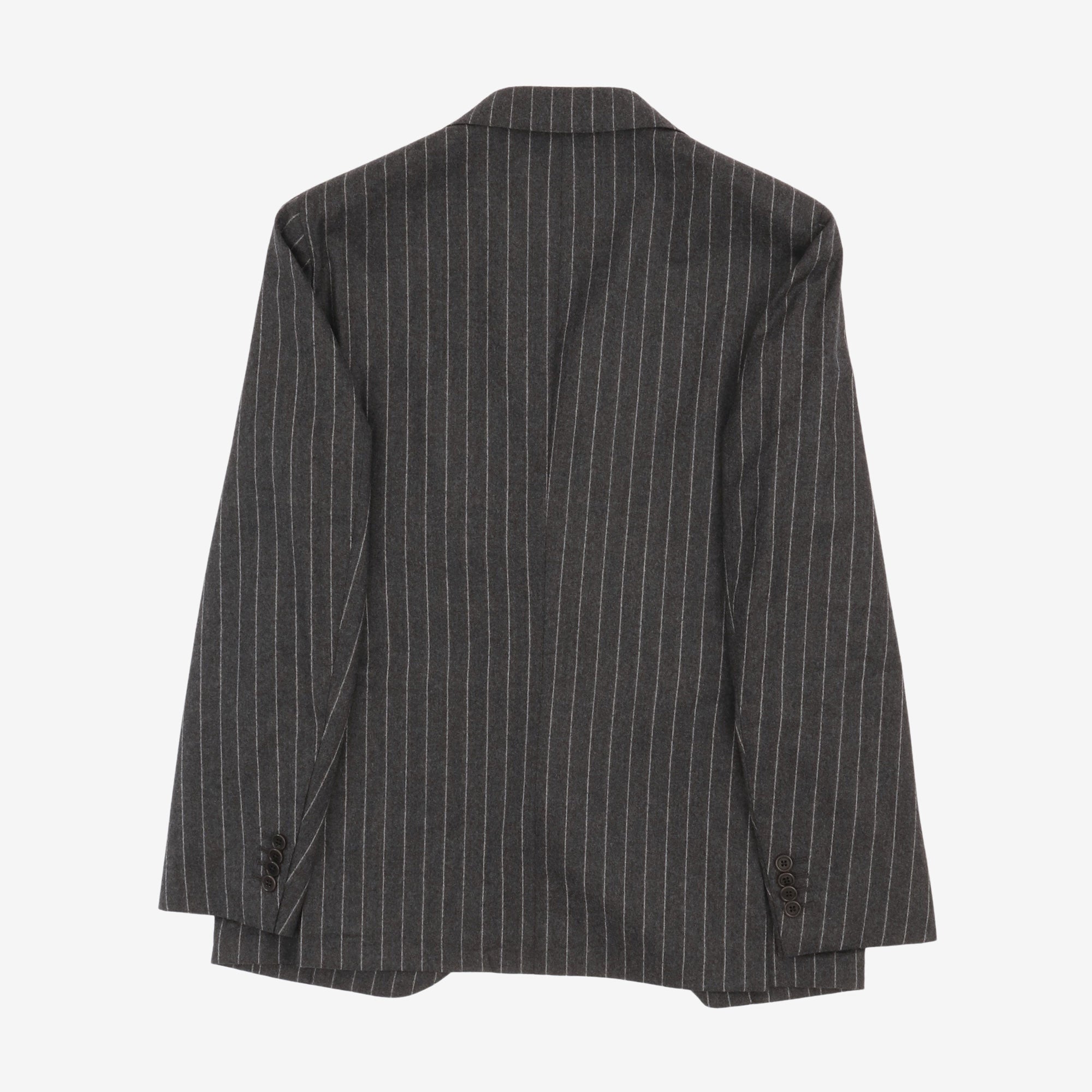Pinstripe Wool Flannel Suit