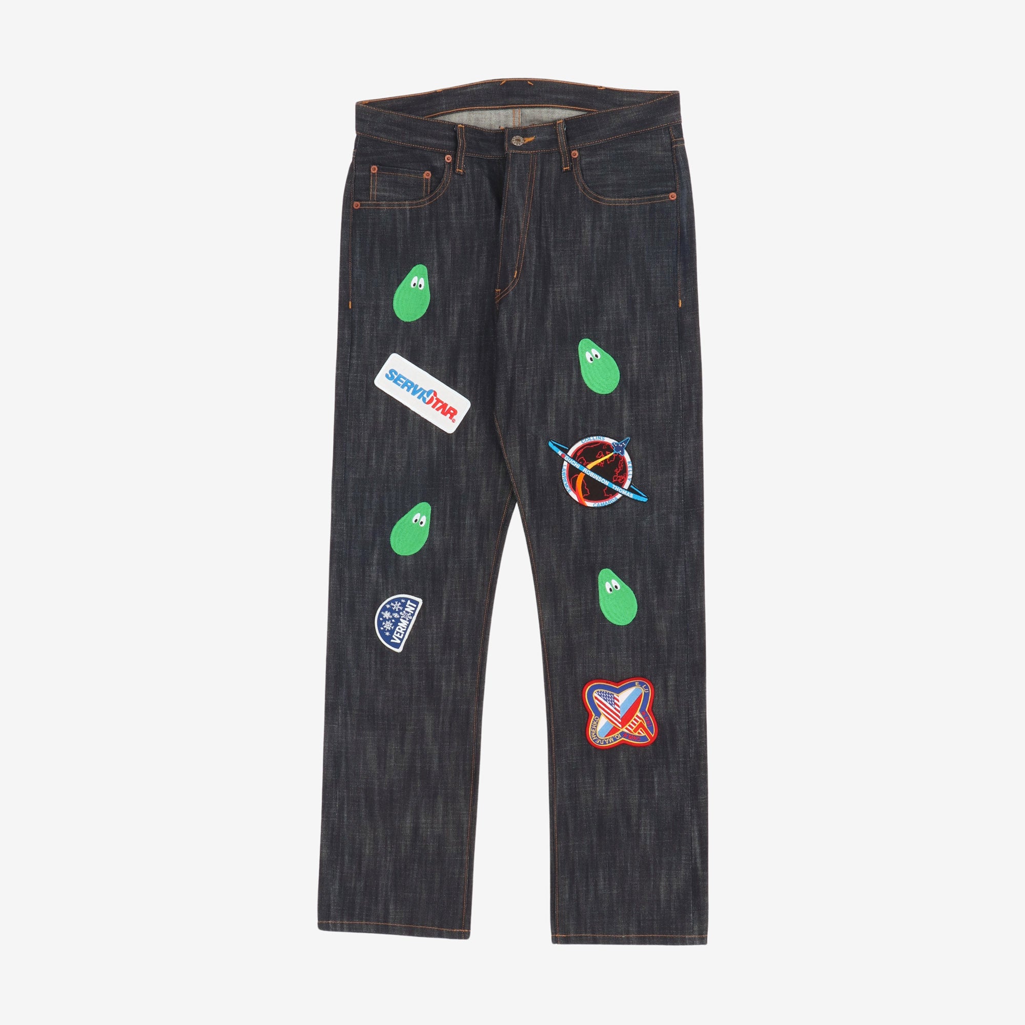 XX Avocado Embroidered Jeans (34W X 32.5L)