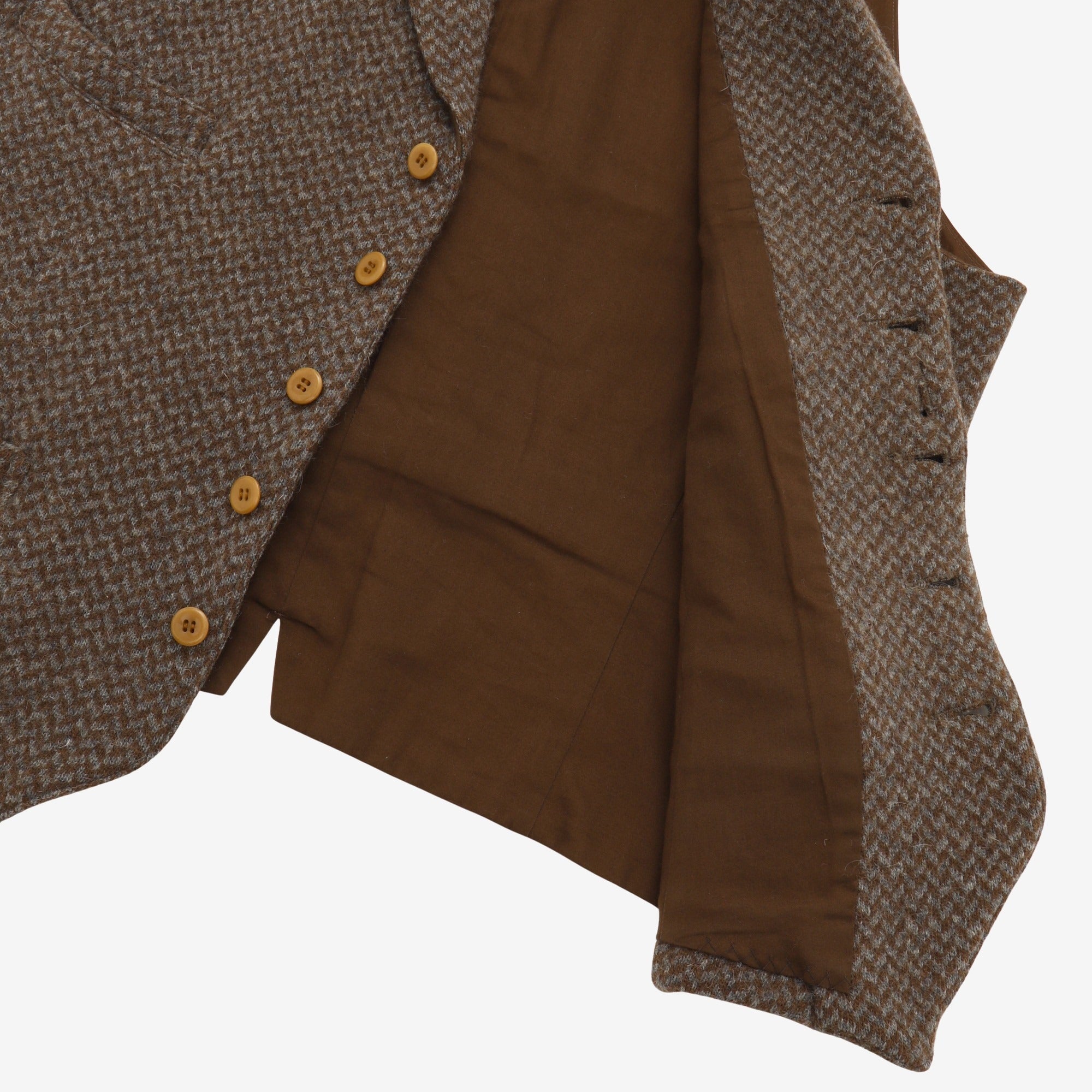 Wool Silk Blend Pocket Waistcoat