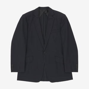 1 Button Hopsack Wool Suit