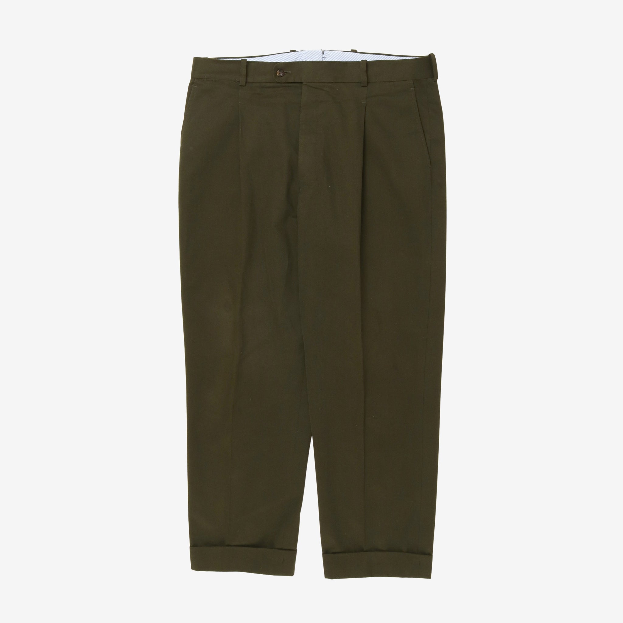 Brushed Cotton Pleated Trousers (36W x 28L)