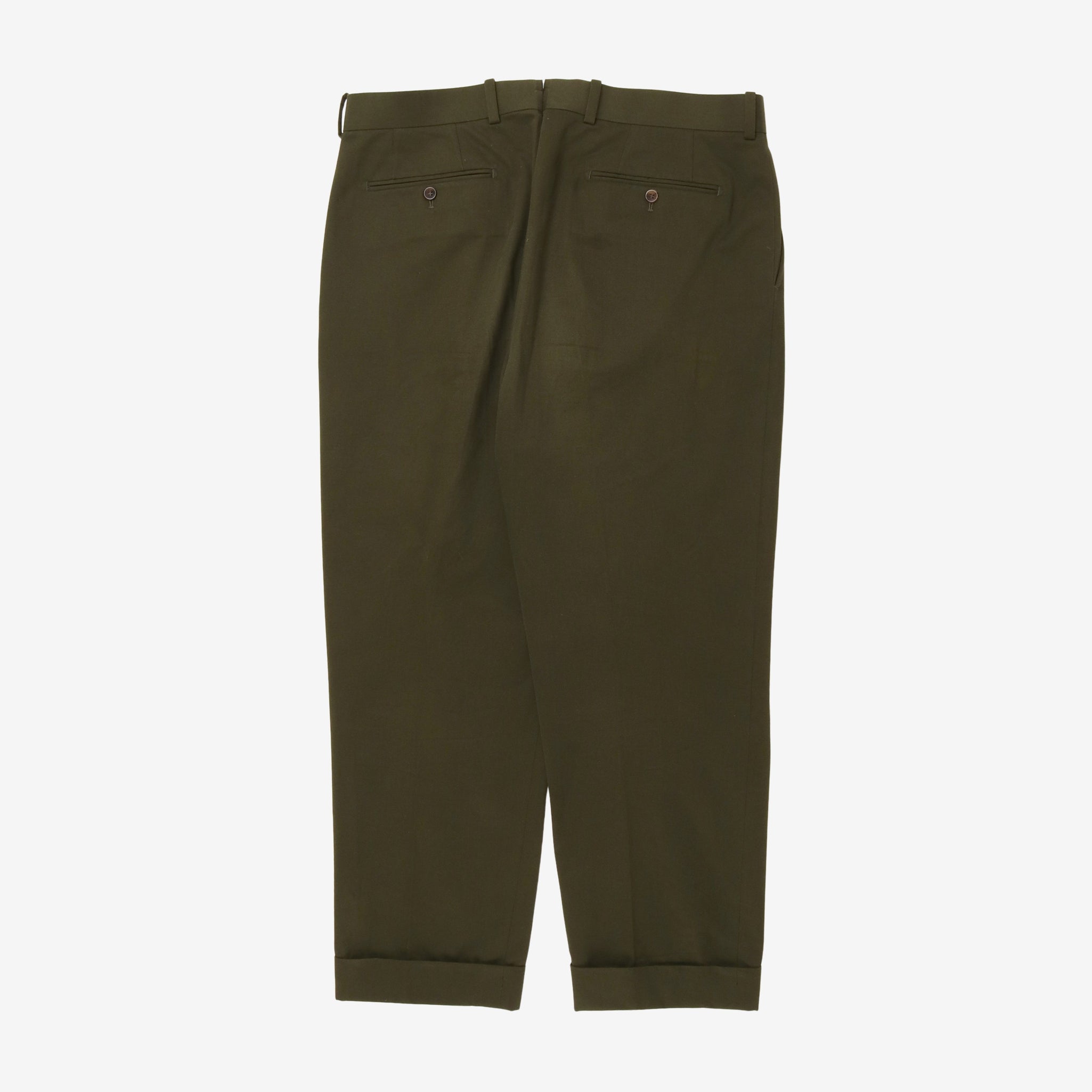 Brushed Cotton Pleated Trousers (36W x 28L)