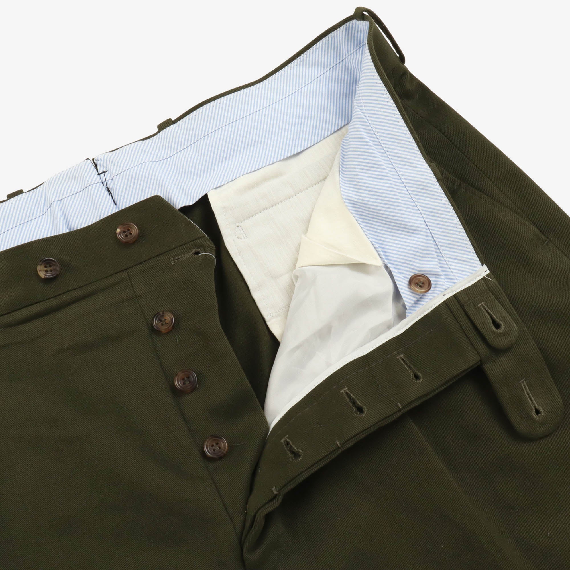 Brushed Cotton Pleated Trousers (36W x 28L)