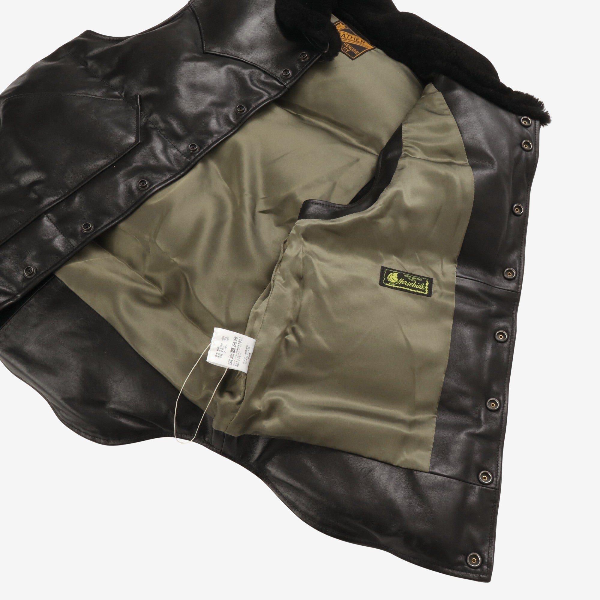 Leather Down Vest