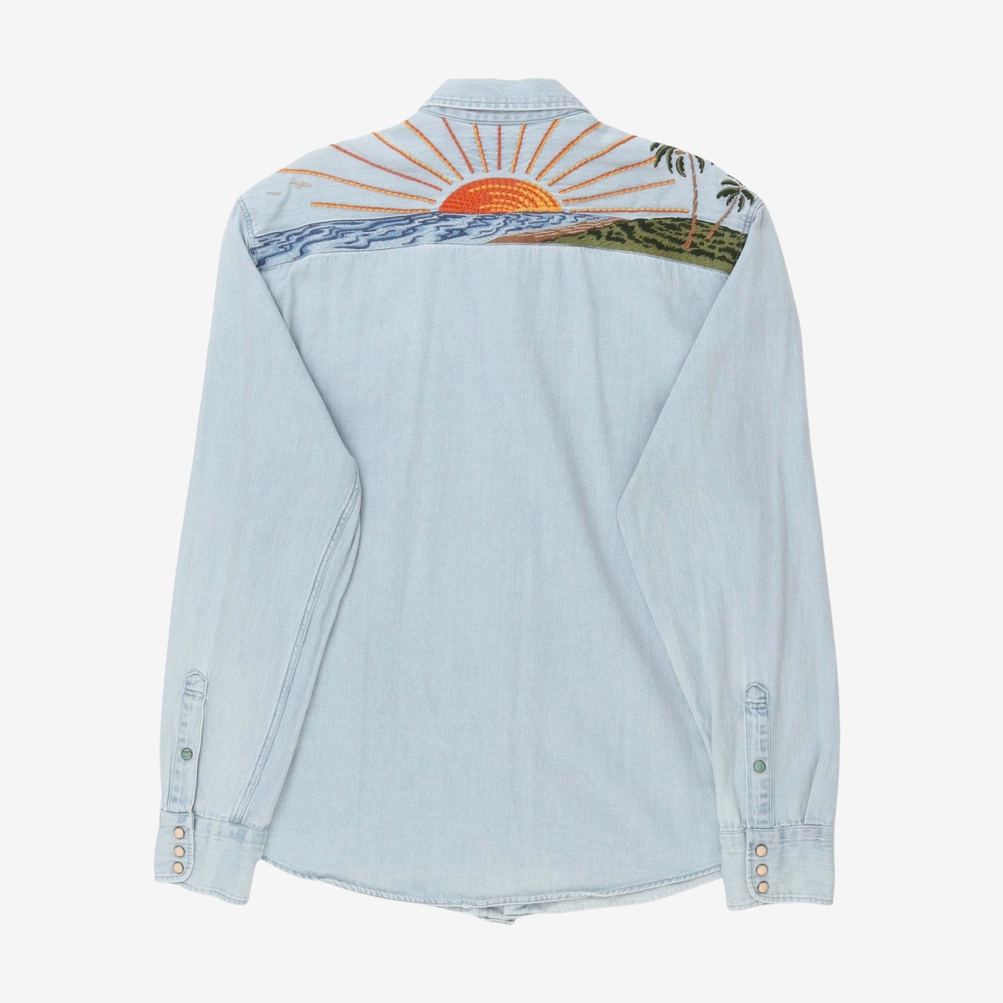 Sun & Waves Embroidered Shirt
