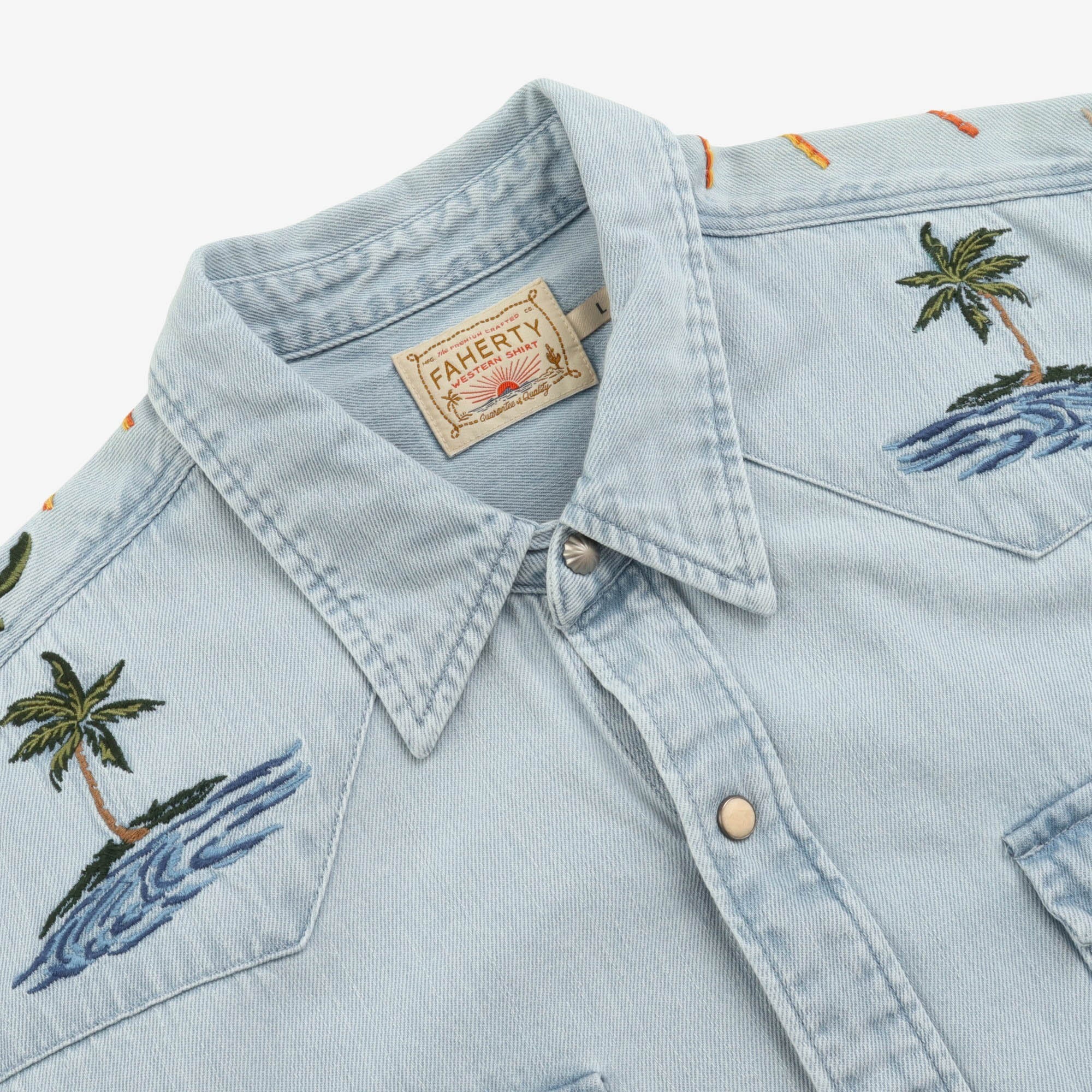 Sun & Waves Embroidered Shirt
