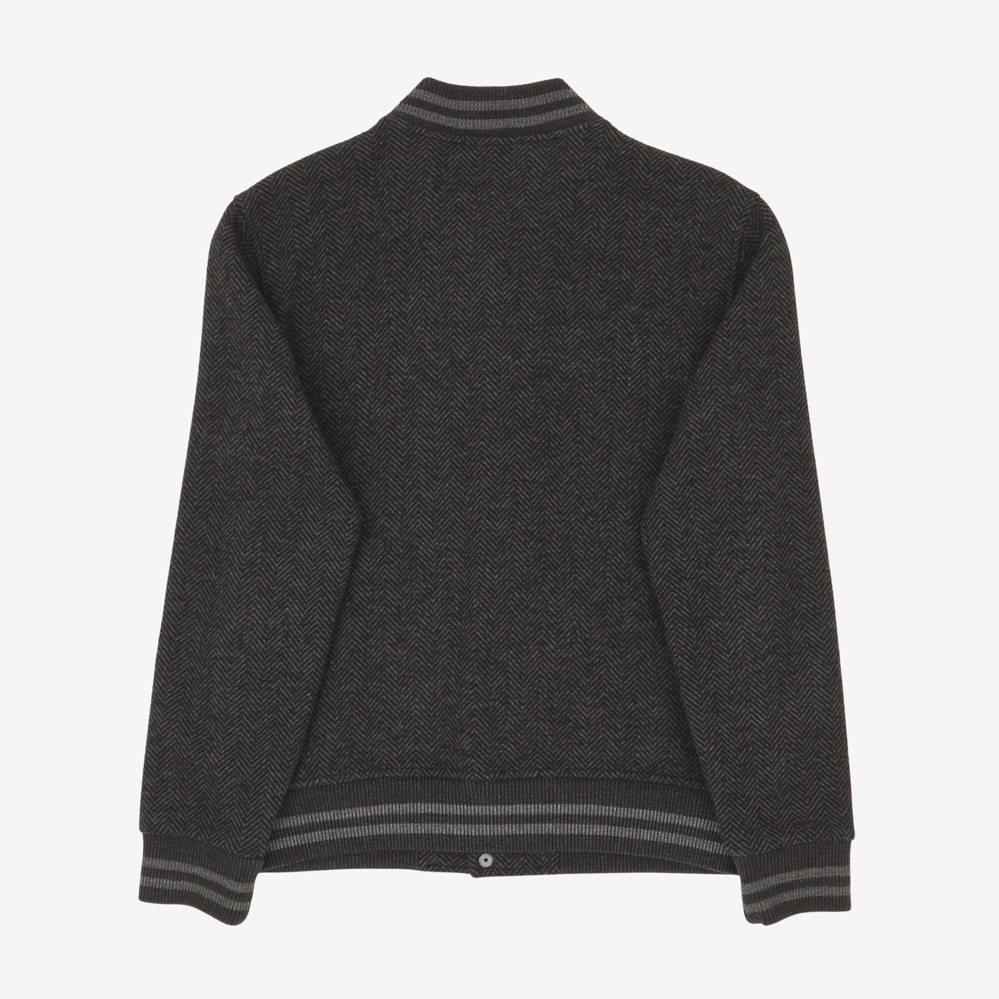 Herringbone Fleece Baseball Jacket