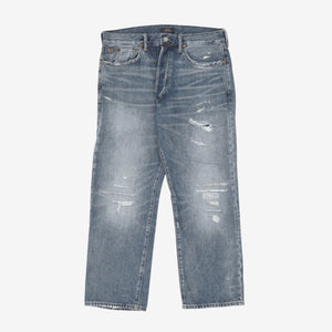Vintage Classic Fit Distressed Denim (35W X 28L)