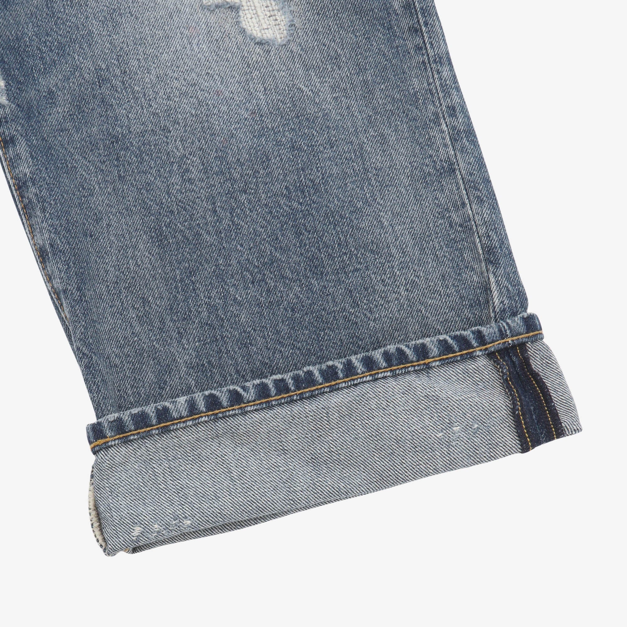 Vintage Classic Fit Distressed Denim (35W X 28L)