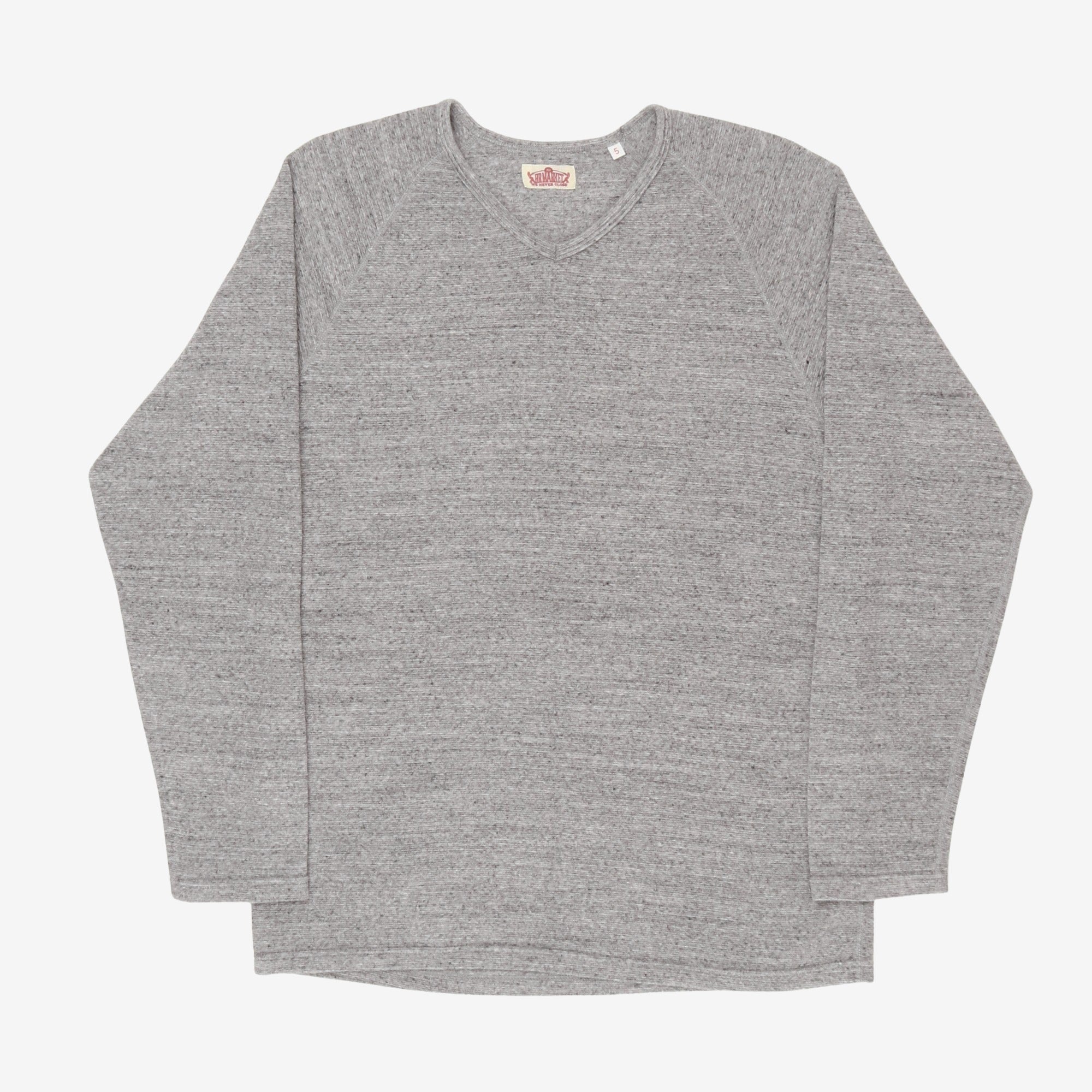 Loopwheel V Neck Tee LS