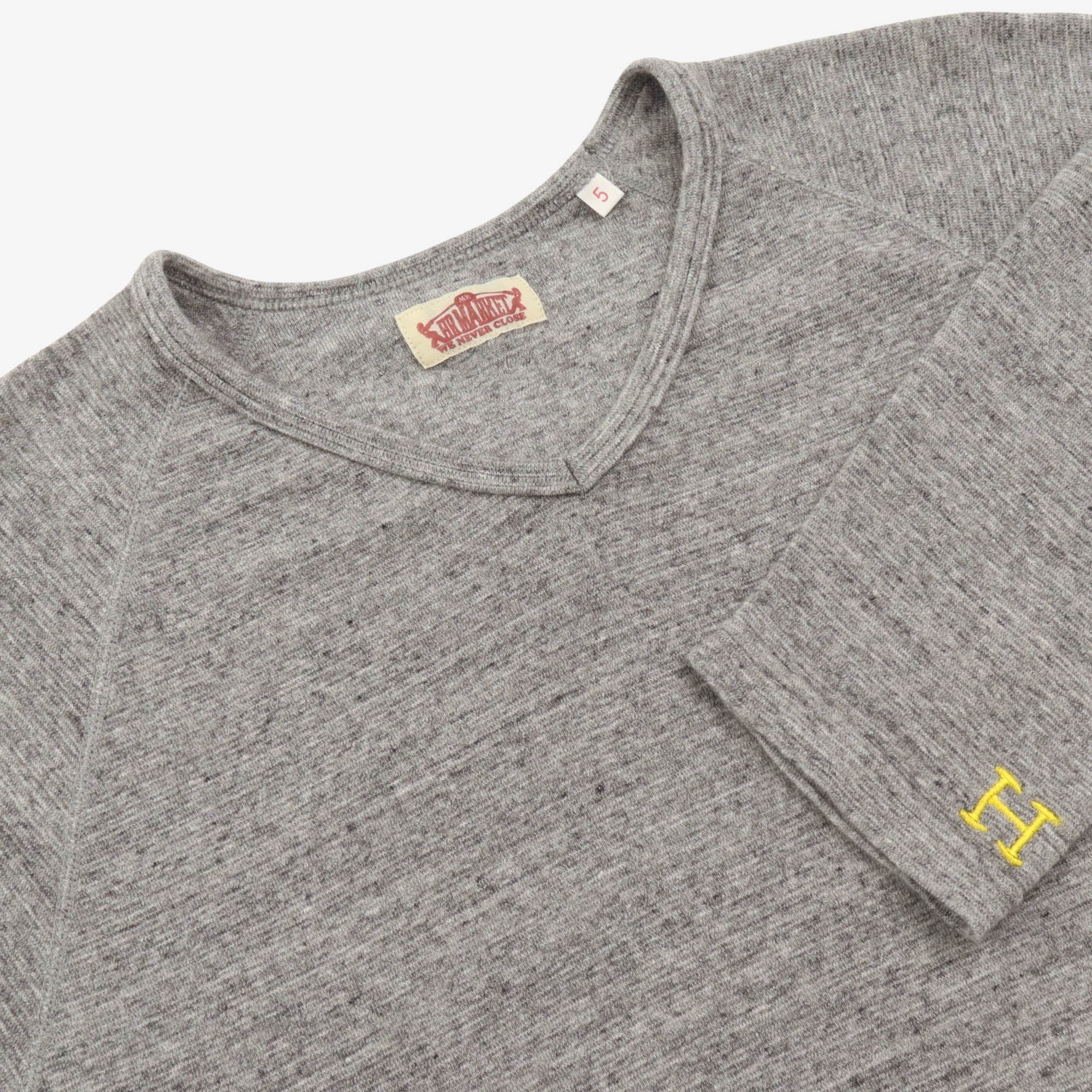 Loopwheel V Neck Tee LS
