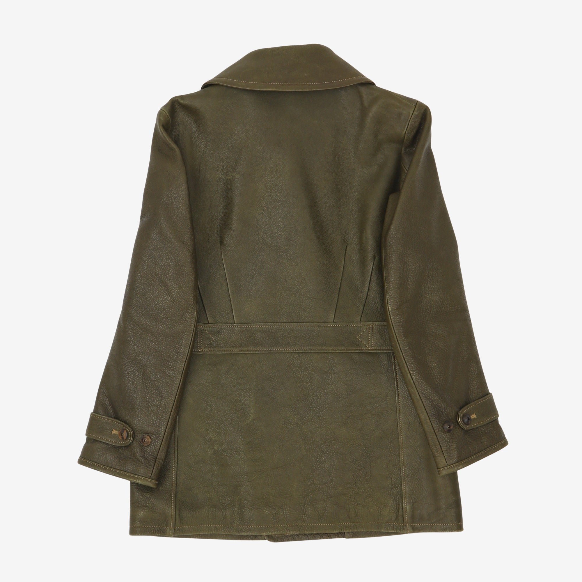 Lot AP 01 DB Leather Overcoat